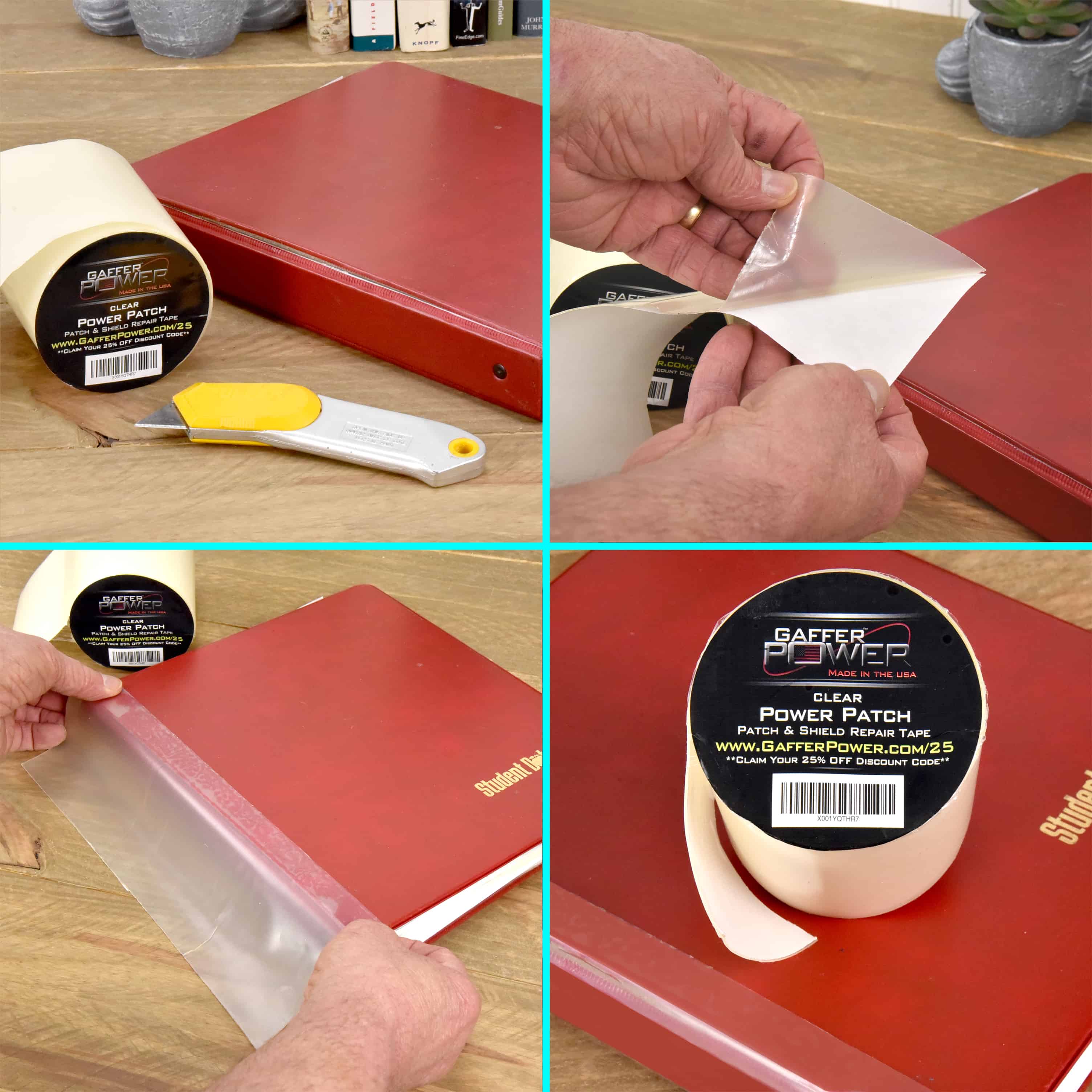 Gaffer Power 4" Patch & Shield Power All Weather Patch Tape 4 inch X 5 ft (Clear) - Image 22
