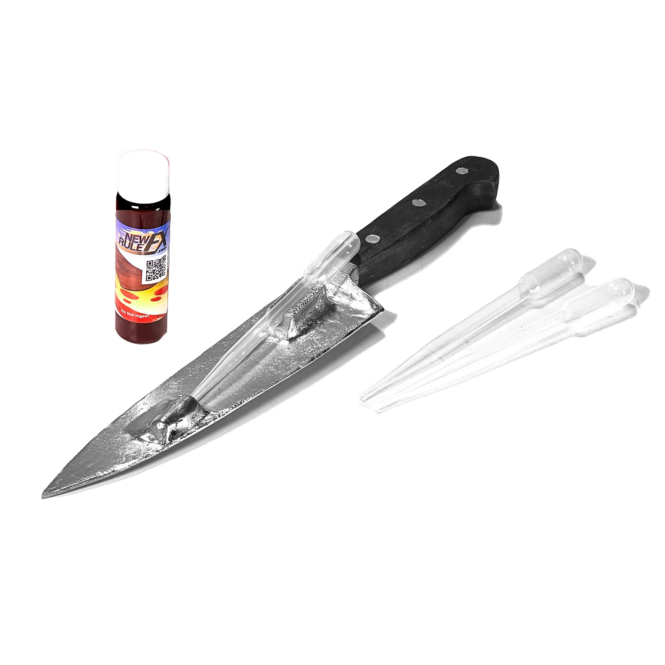 Plastic 13 Inch Chef’s Knife Silver Blade and Black Handle - Image 5