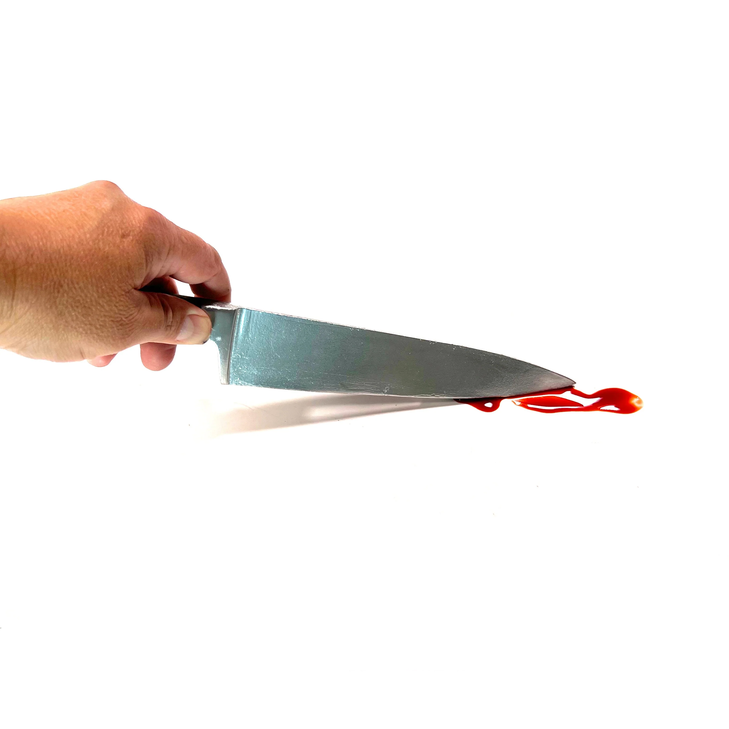 Plastic 13 Inch Chef’s Knife Silver Blade and Black Handle - Image 6