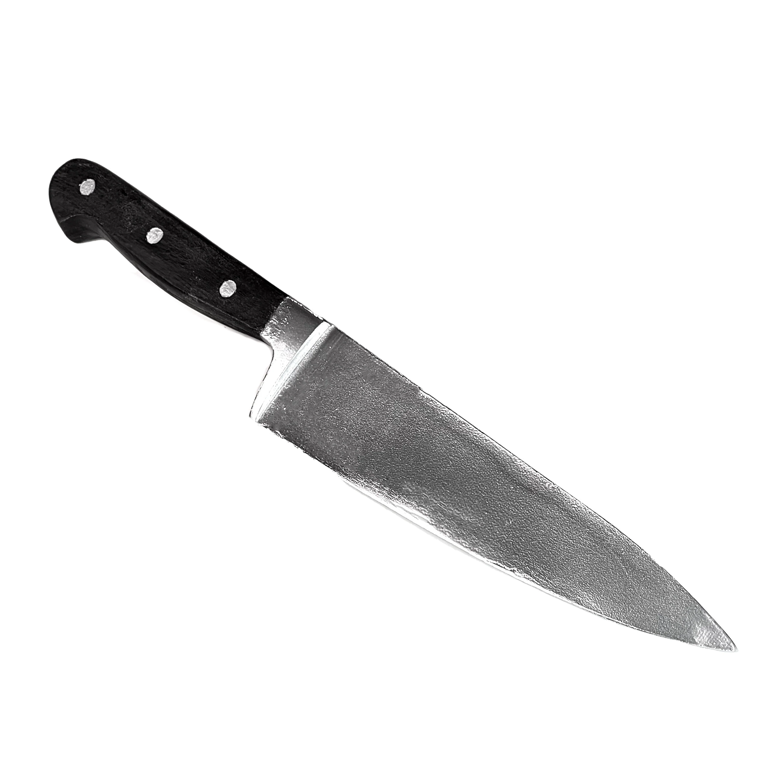 Plastic 13 Inch Chef’s Knife Silver Blade and Black Handle - Image 9