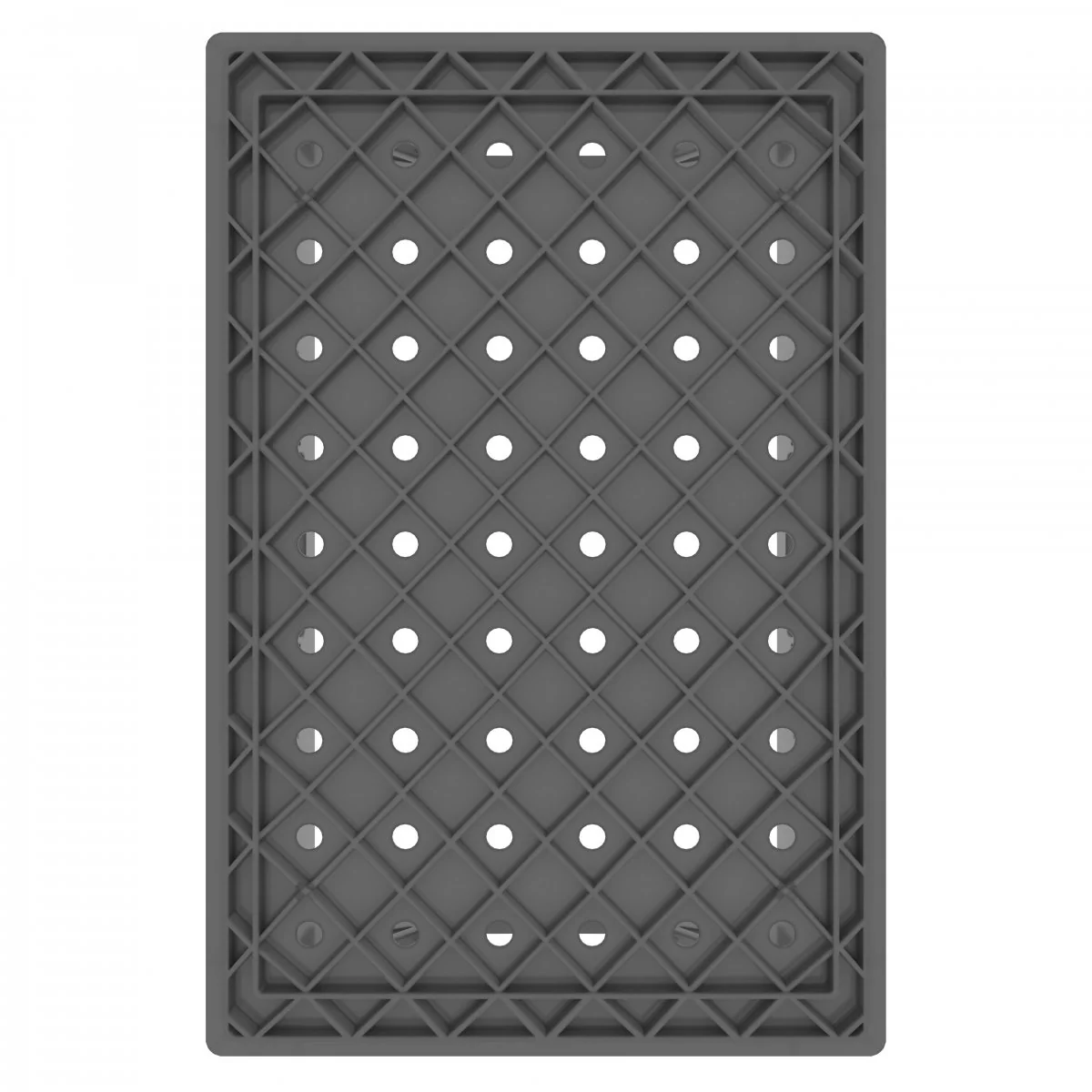 Plastic Grip Storage Rectangle 12 Quart Half Milk Crate (Black, Blue, Green, Grey, Red) - Image 4