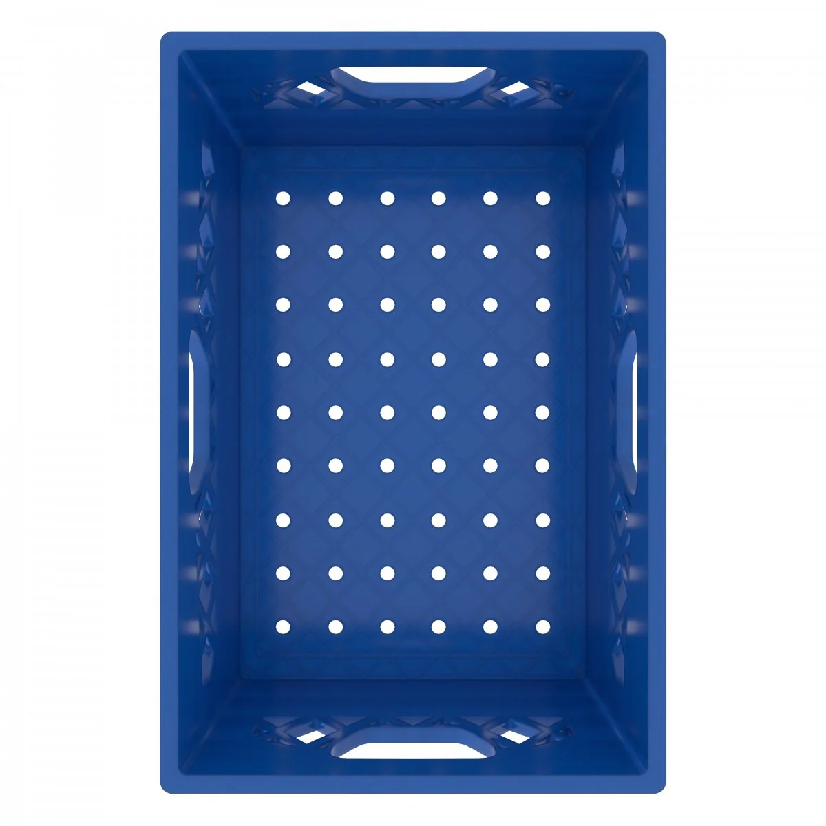 Plastic Grip Storage Rectangle 12 Quart Half Milk Crate (Black, Blue, Green, Grey, Red) - Image 5