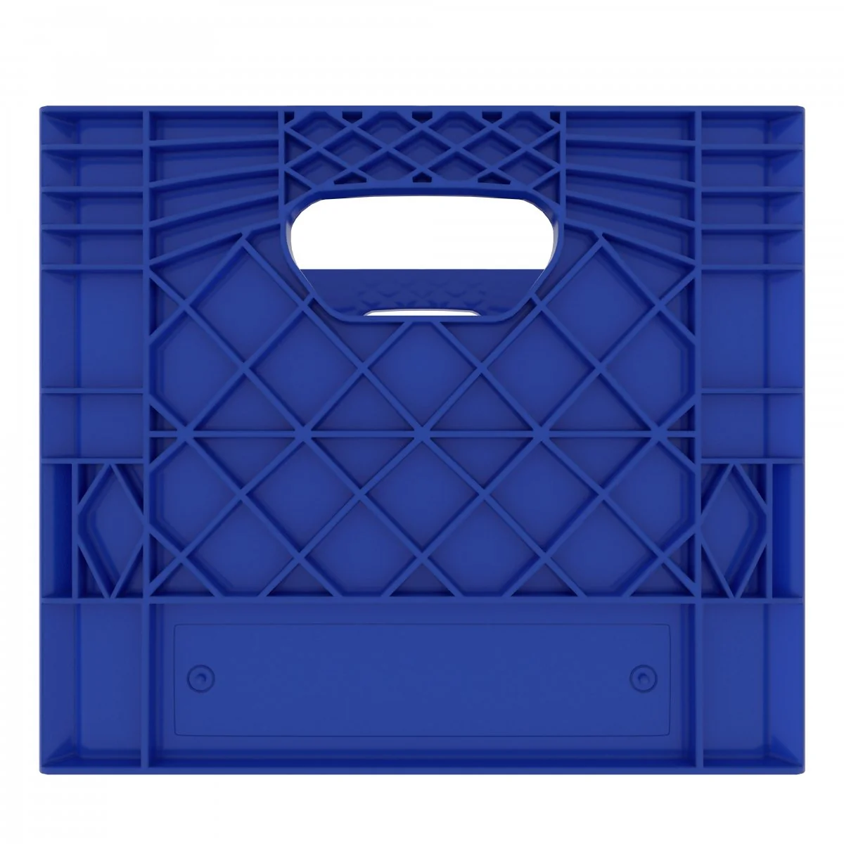 Plastic Grip Storage Square 16 Quart Closed Wall Milk Crate (Black, Blue) - Image 6