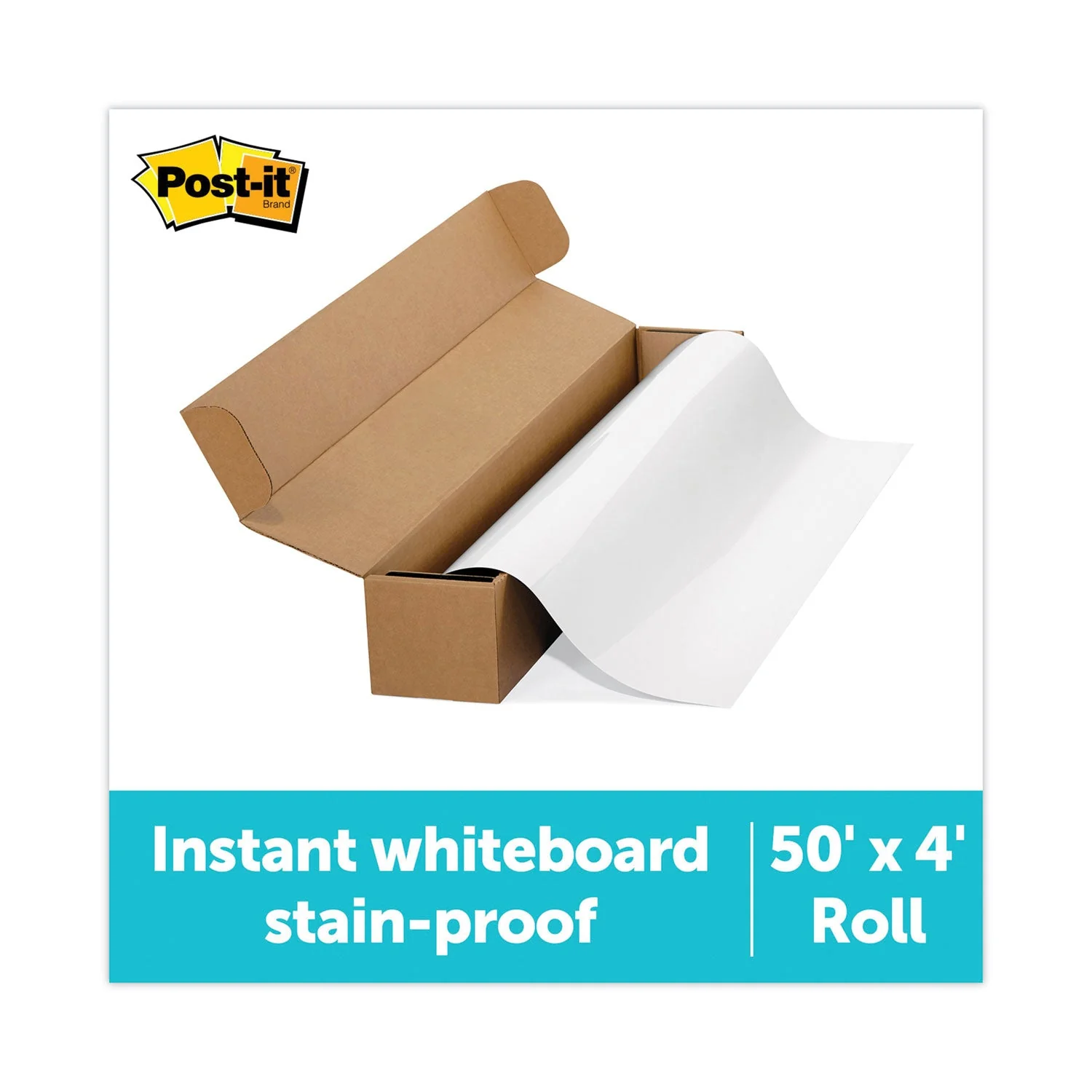 3M Post-it Dry Erase Surface, 50 ft x 4 ft, White - Image 9