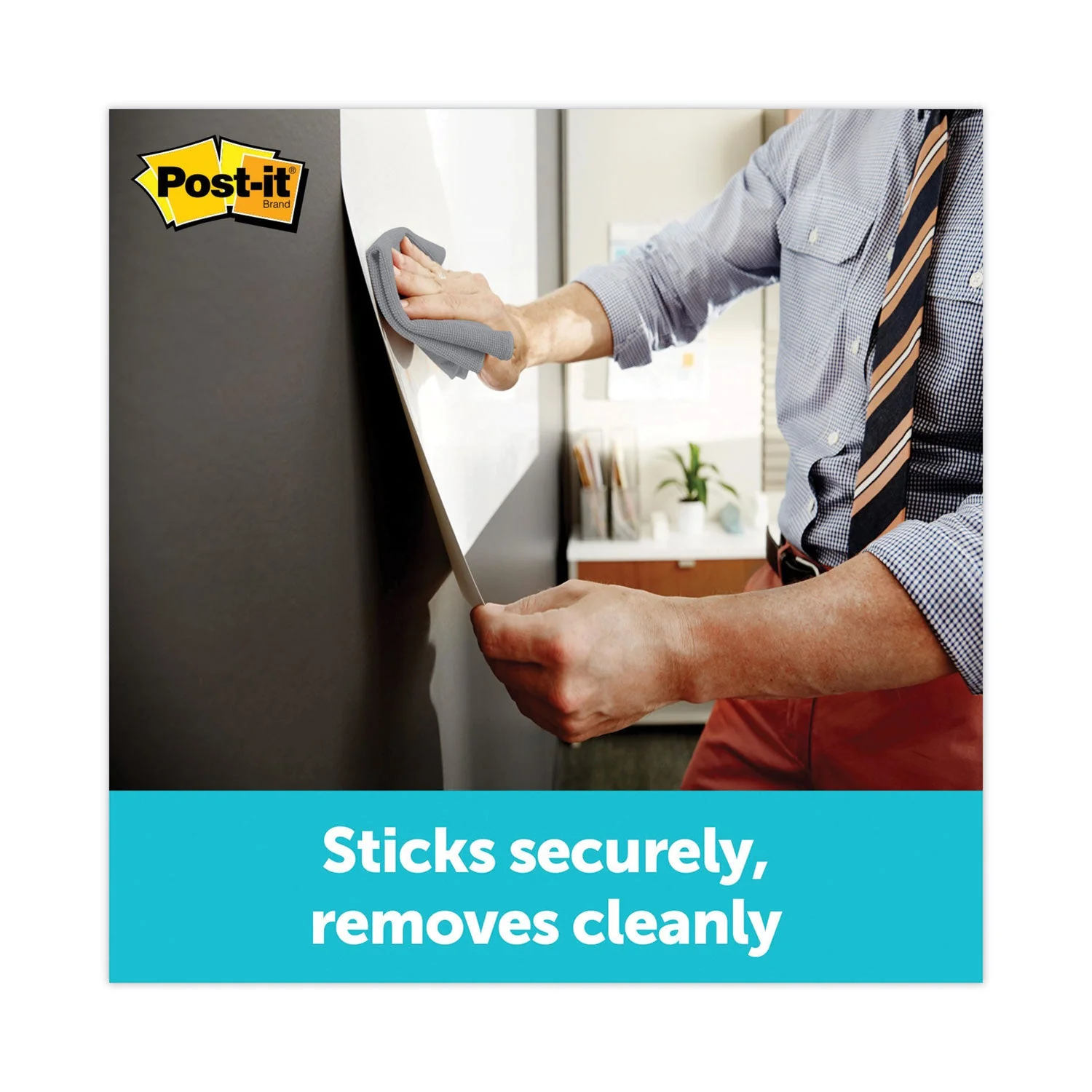 3M Post-it Dry Erase Surface with Adhesive Backing, 72" x 48", White - Image 11