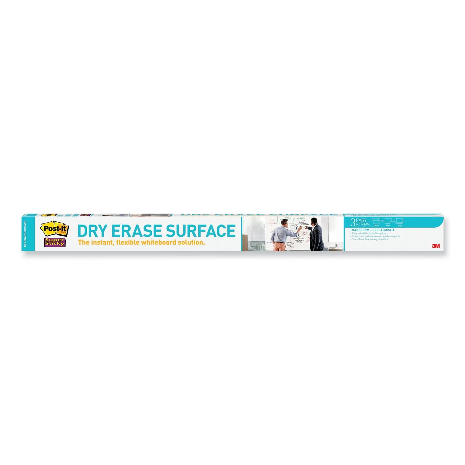 3M Post-it Dry Erase Surface with Adhesive Backing, 72" x 48", White - Image 7