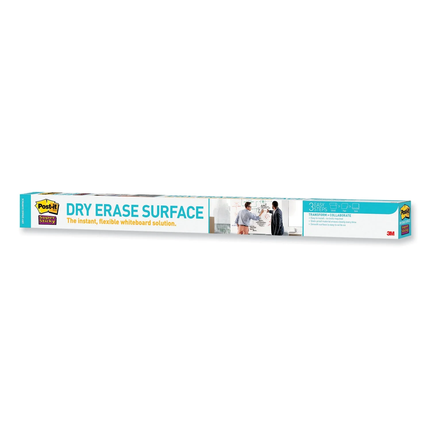 3M Post-it Dry Erase Surface with Adhesive Backing, 72" x 48", White - Image 8
