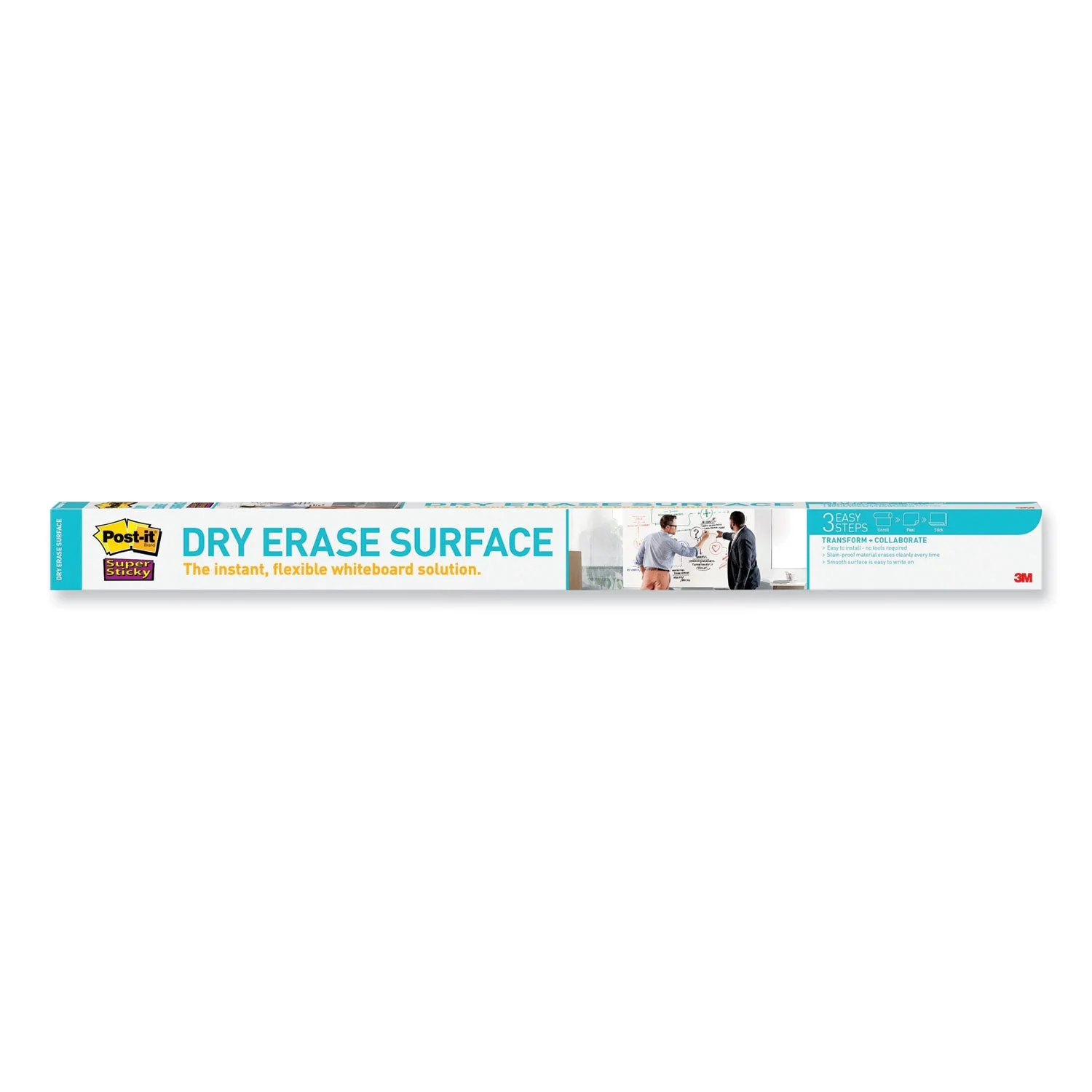 3M Post-it Dry Erase Surface with Adhesive Backing, 96" x 48", White - Image 7