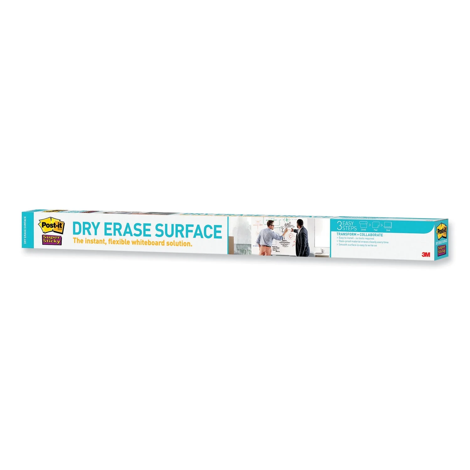 3M Post-it Dry Erase Surface with Adhesive Backing, 96" x 48", White - Image 8