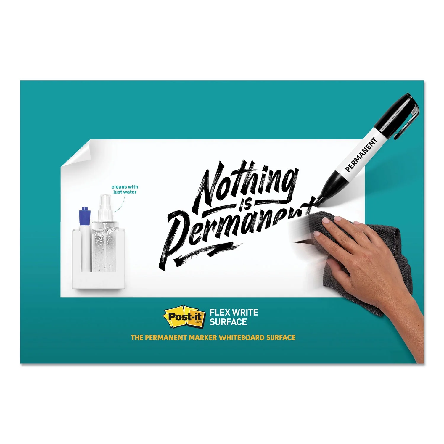 3M Post-it Flex Write Surface, 36" x 24", White - Image 7