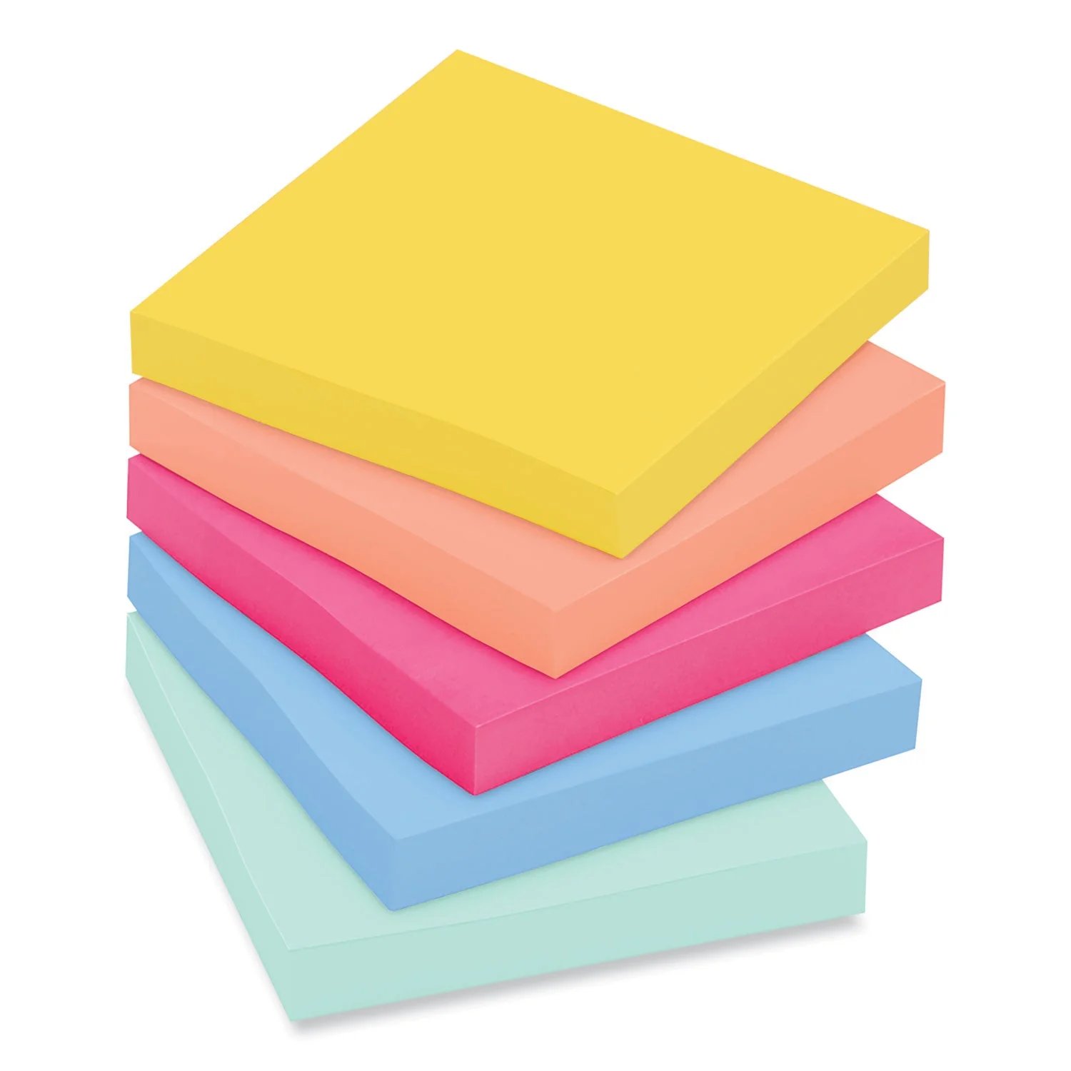 3M Post-it Note Pads in Summer Joy Collection Colors, 3" x 3", Summer Joy Collection Colors, 70 Sheets/Pad, 24 Pads/Pack - Image 3