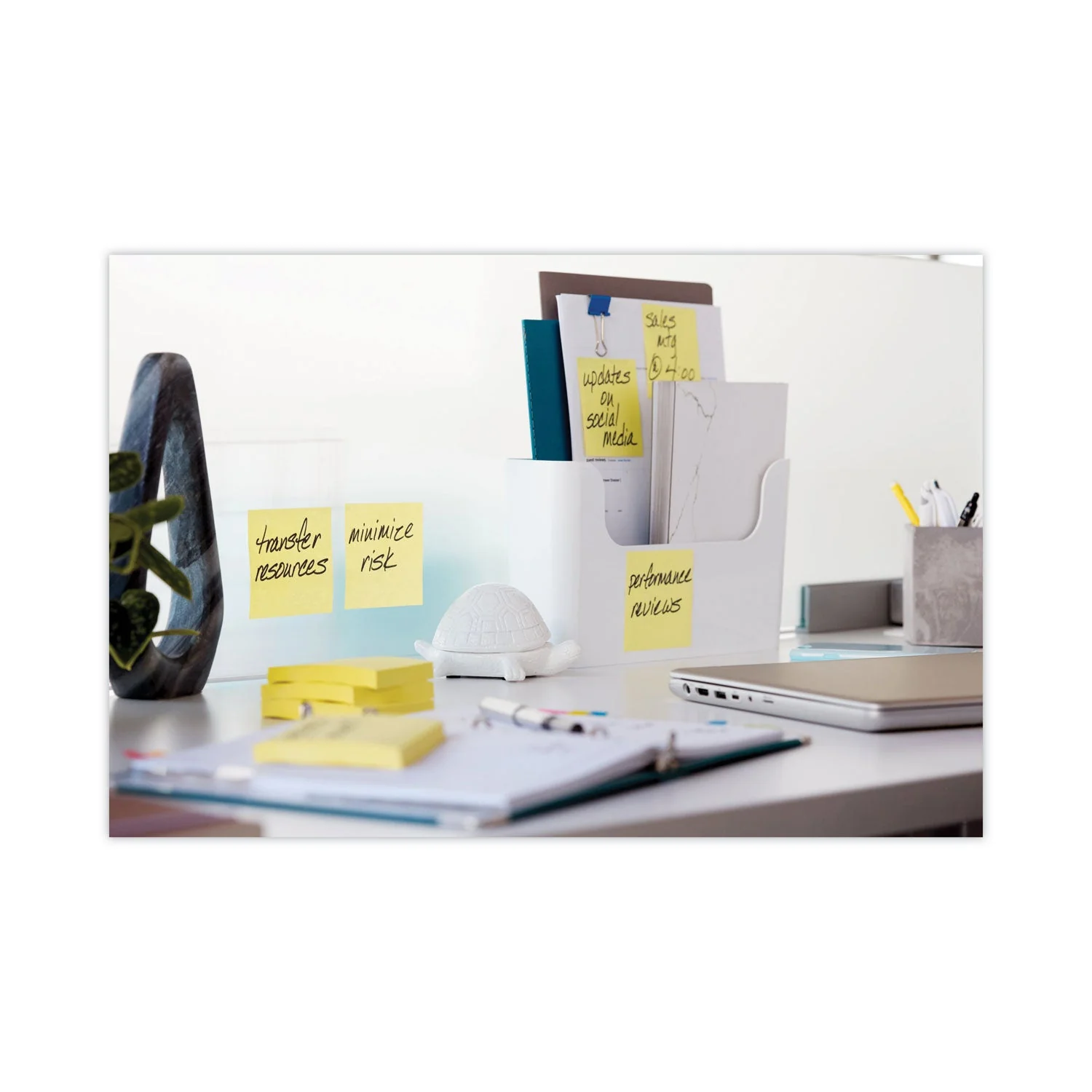 3M Post-it Original Pads in Canary Yellow, Cabinet Pack, 3" x 3", 90 Sheets/Pad, 18 Pads/Pack - Image 5