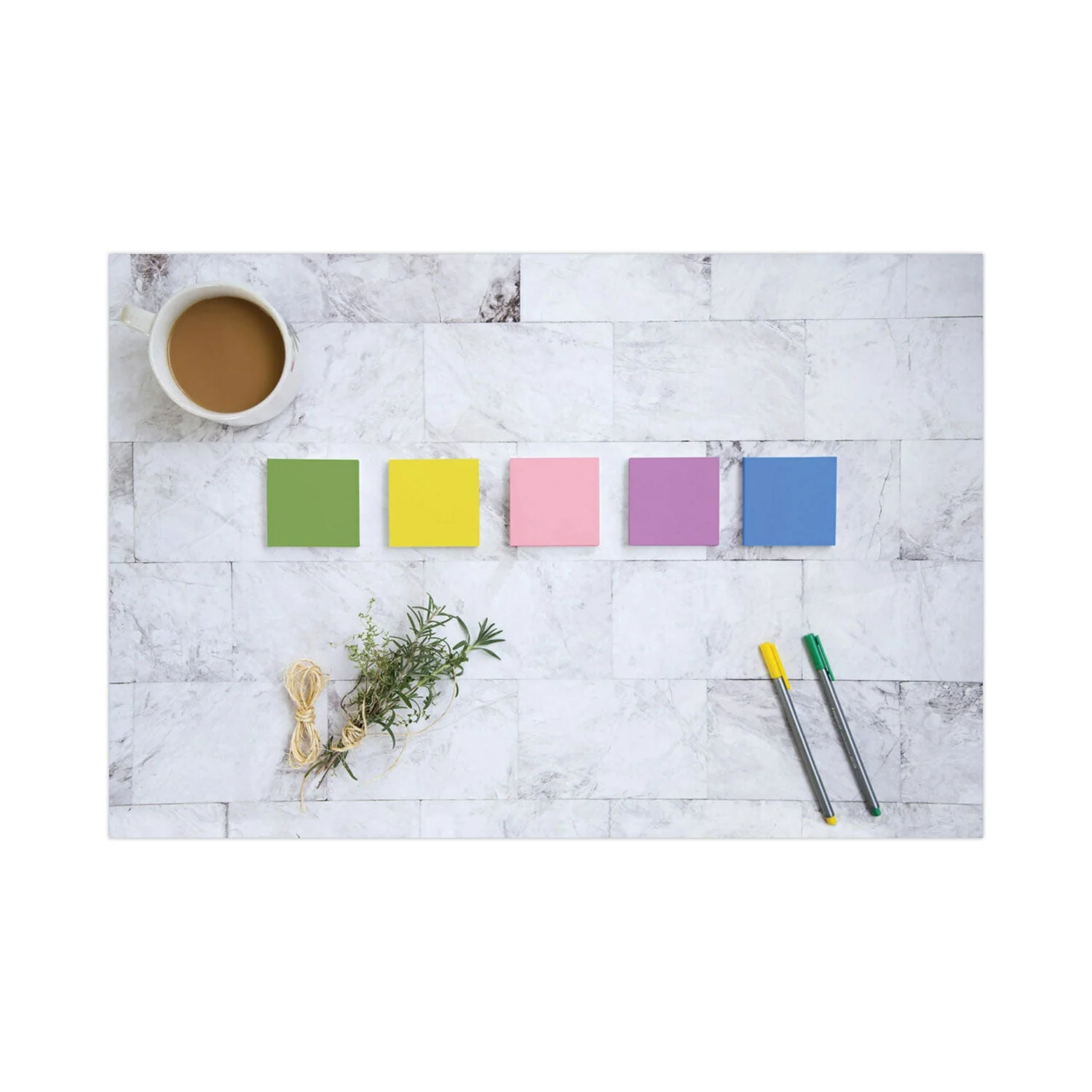 3M Post-it Original Pads in Floral Fantasy Collection Colors, Cabinet Pack, 3" x 3", 100 Sheets/Pad, 18 Pads/Pack - Image 3