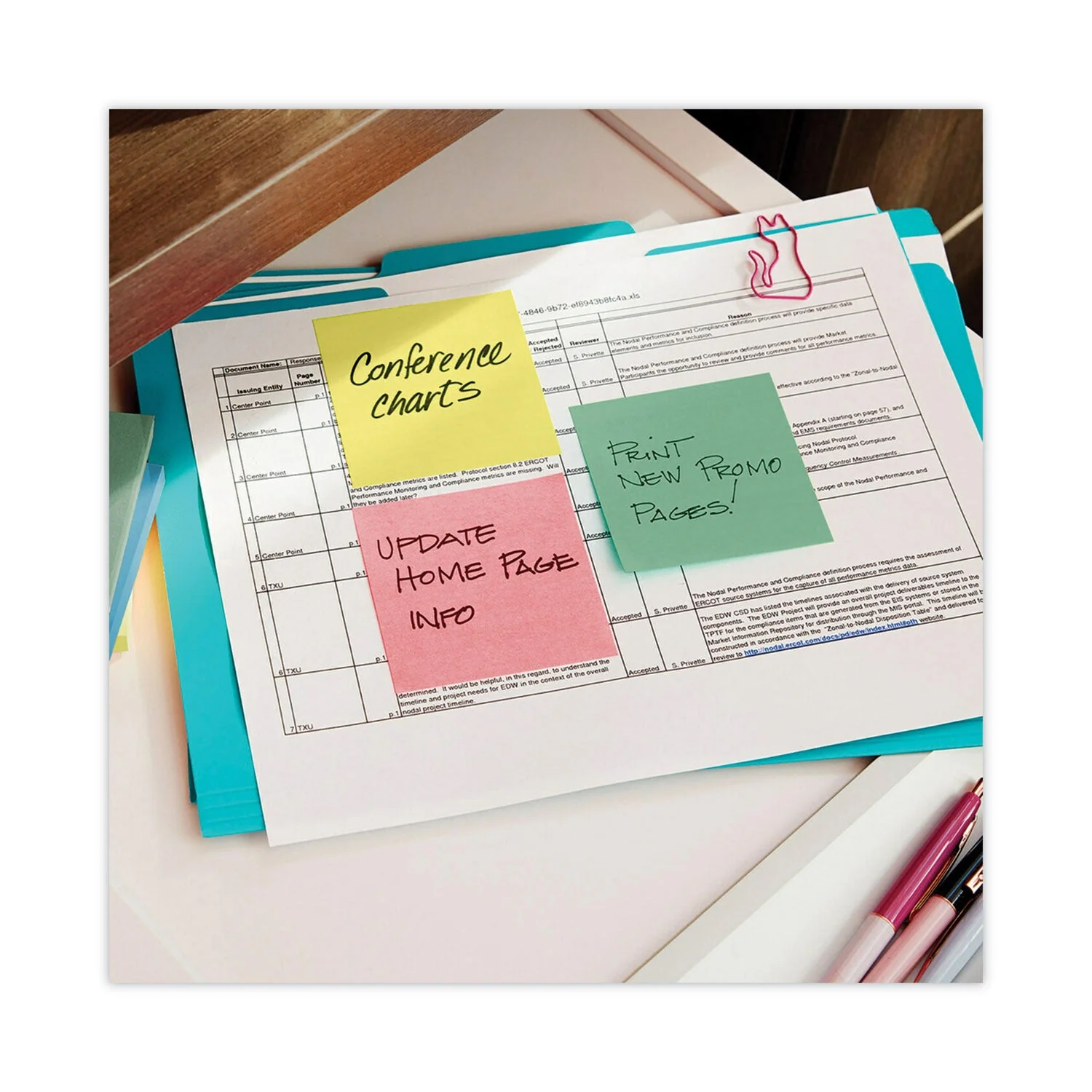 3M Post-it Original Pop-up Refill, Beachside Cafe Collection Alternating-Color Value Pack, 3" x 3", 100 Sheets/Pad, 12 Pads/Pack - Image 3