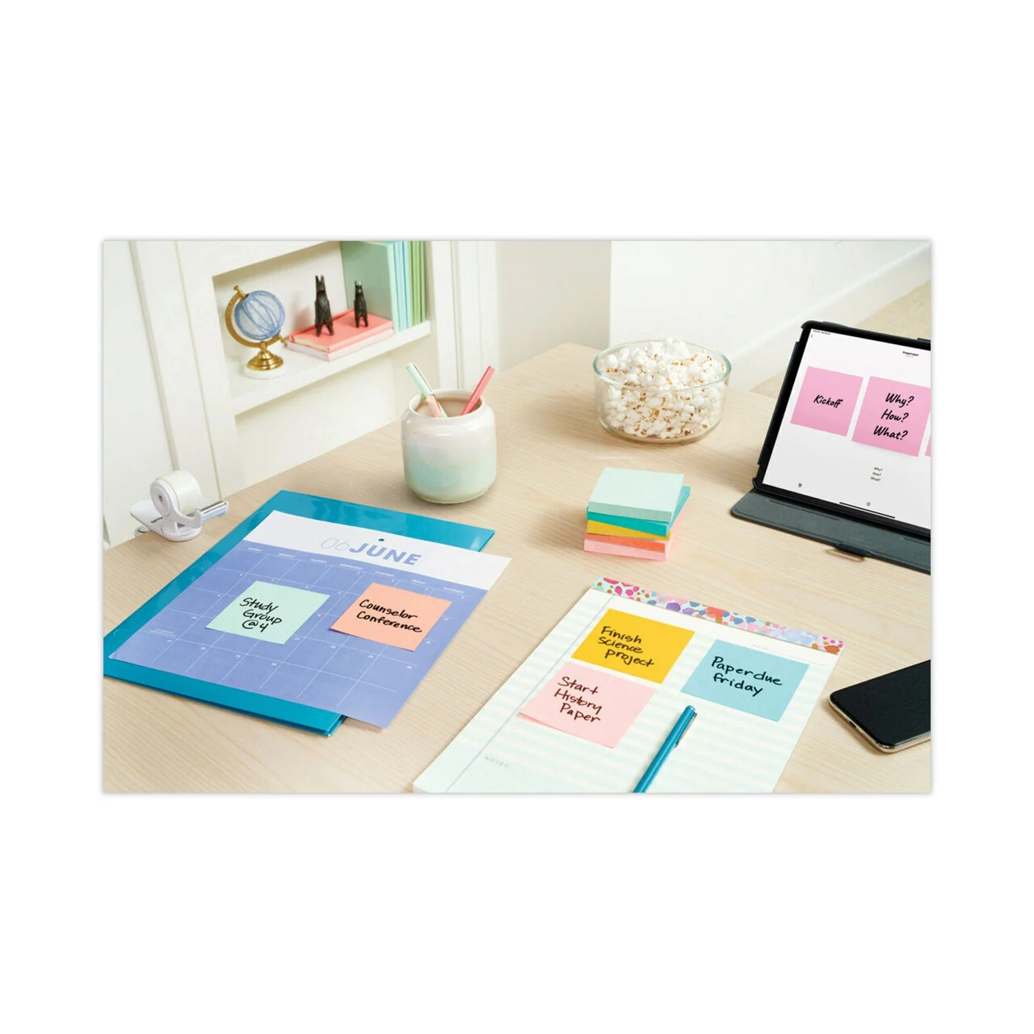 3M Post-it Original Pop-up Refill Cabinet Pack, 3" x 3", Beachside Cafe Collection Colors, 100 Sheets/Pad, 18 Pads/Pack - Image 2