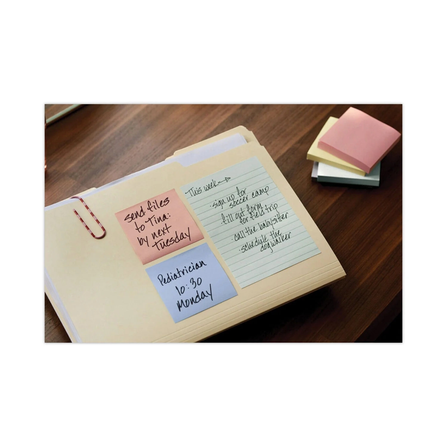3M Post-it Original Recycled Note Pads, 3" x 3", Sweet Sprinkles Collection Colors, 100 Sheets/Pad, 12 Pads/Pack - Image 10
