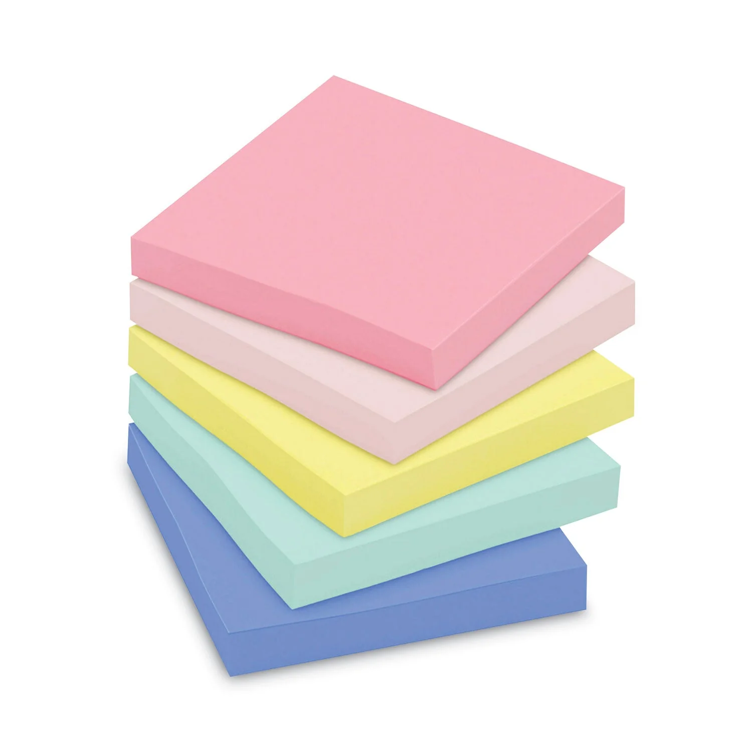 3M Post-it Original Recycled Note Pads, 3" x 3", Sweet Sprinkles Collection Colors, 100 Sheets/Pad, 12 Pads/Pack - Image 2