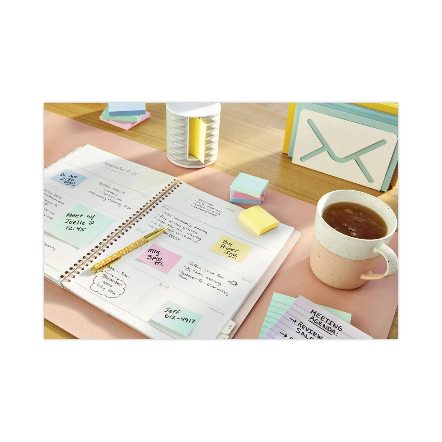3M Post-it Original Recycled Note Pads, 3" x 3", Sweet Sprinkles Collection Colors, 100 Sheets/Pad, 12 Pads/Pack - Image 7