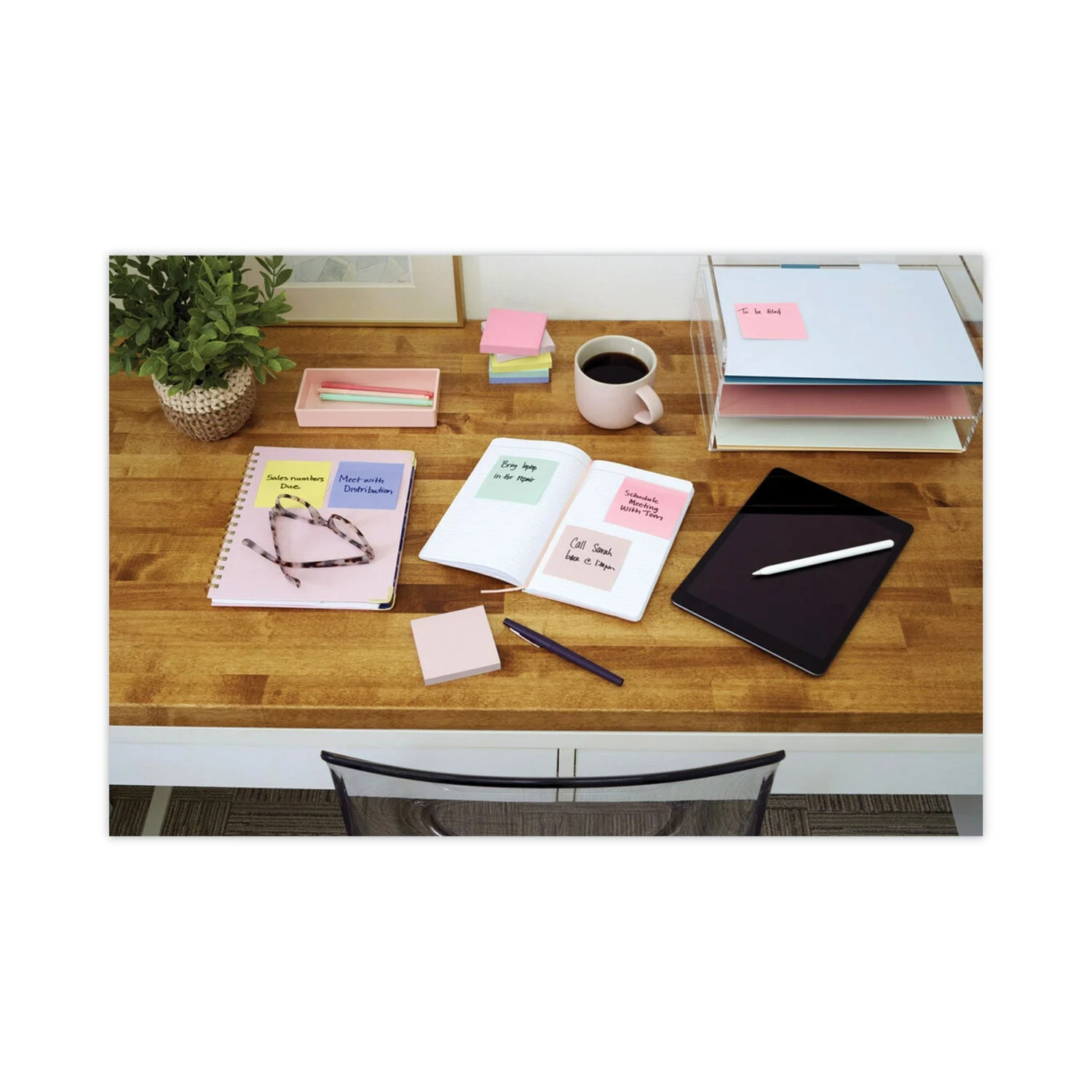 3M Post-it Original Recycled Pop-up Notes, 3" x 3", Sweet Sprinkles Collection Colors, 100 Sheets/Pad, 12 Pads/Pack - Image 2