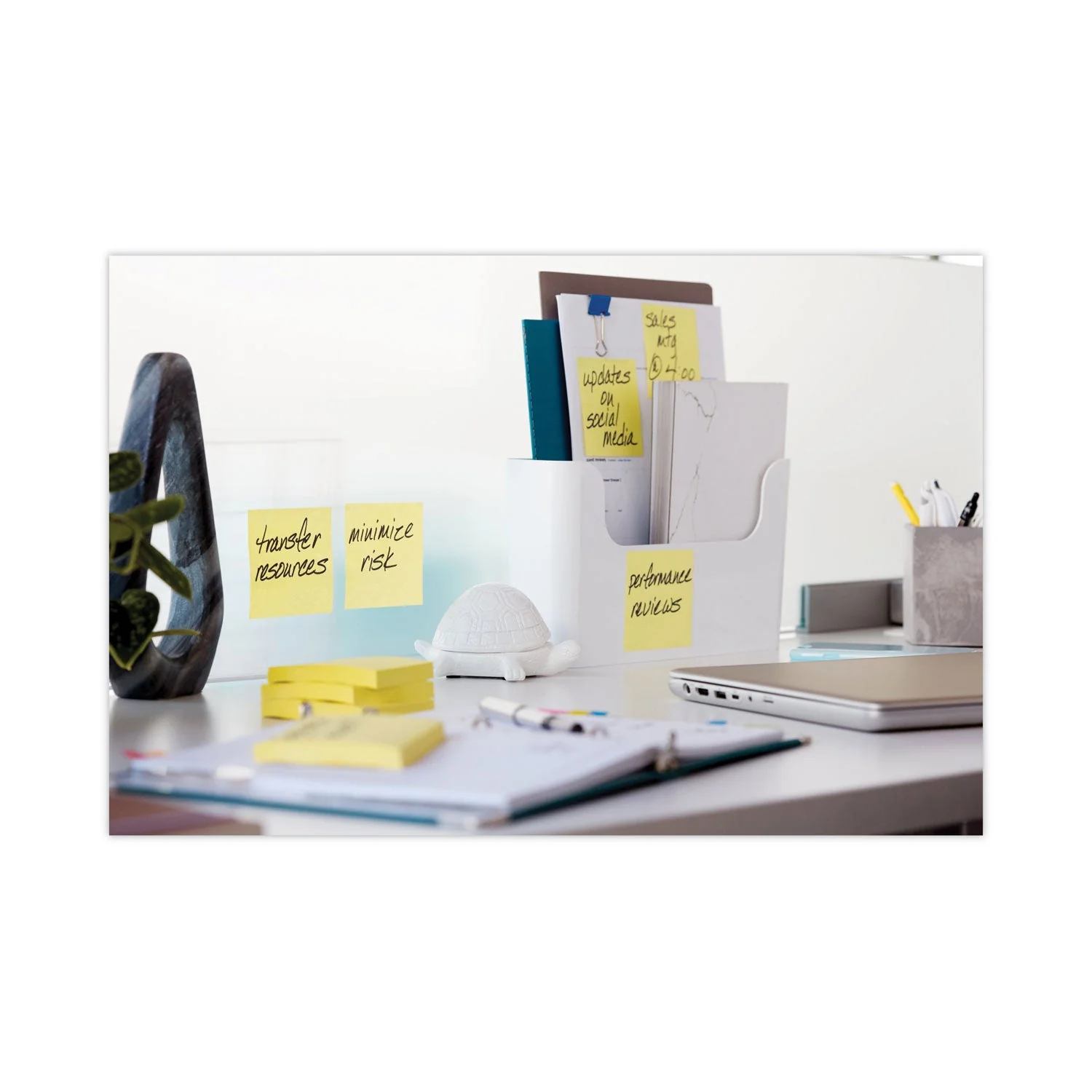 3M Post-it Pads in Canary Yellow, Cabinet Pack, 3" x 3", 90 Sheets/Pad, 24 Pads/Pack - Image 8