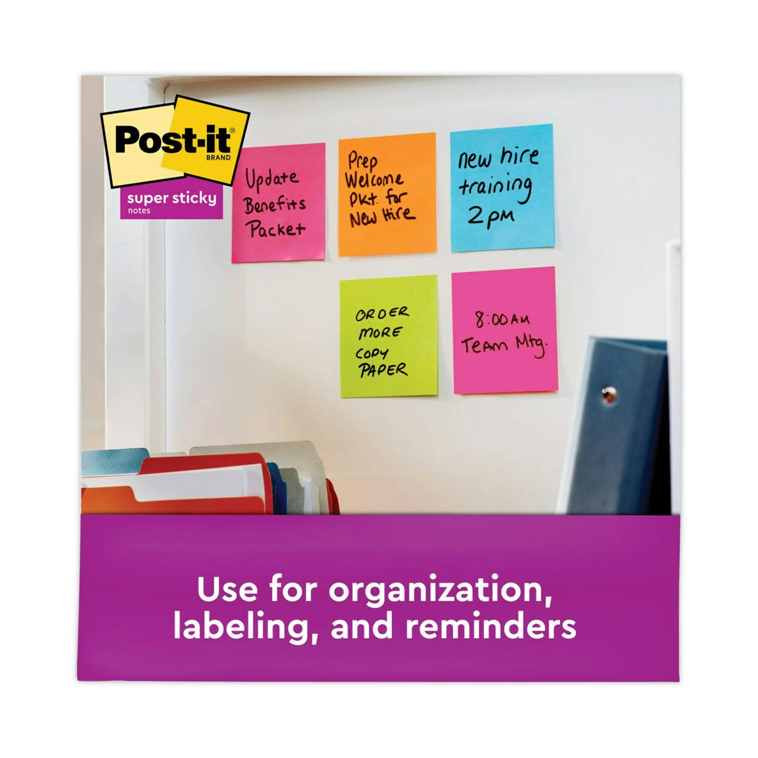 3M Post-it Pads in Energy Boost Collection Colors, 3" x 3", 90 Sheets/Pad, 24 Pads/Pack - Image 5
