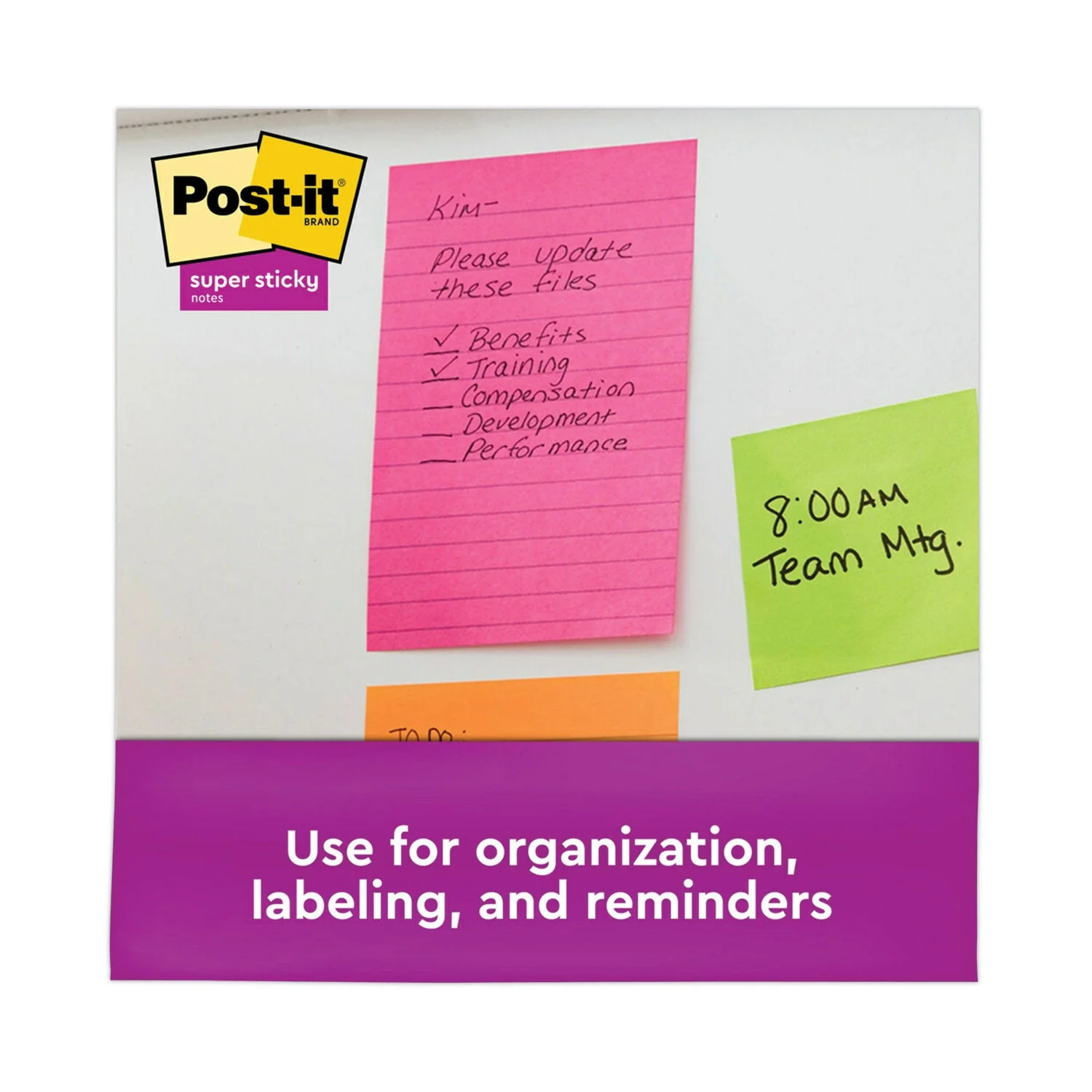 Post-it Pads in Energy Boost Collection Colors, Note Ruled, 4" x 6", 45 Sheets/Pad, 24 Pads/Pack - Image 3