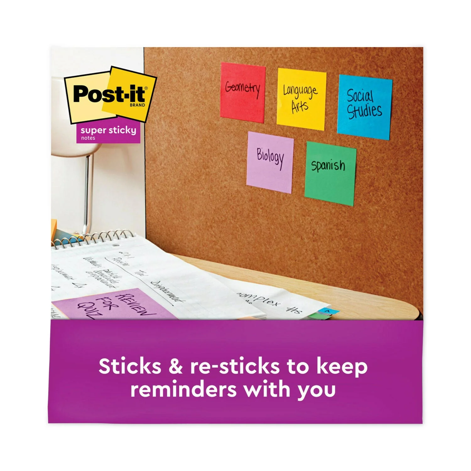 3M Post-it Pads in Playful Primary Collection Colors, 3" x 3", 90 Sheets/Pad, 12 Pads/Pack - Image 3