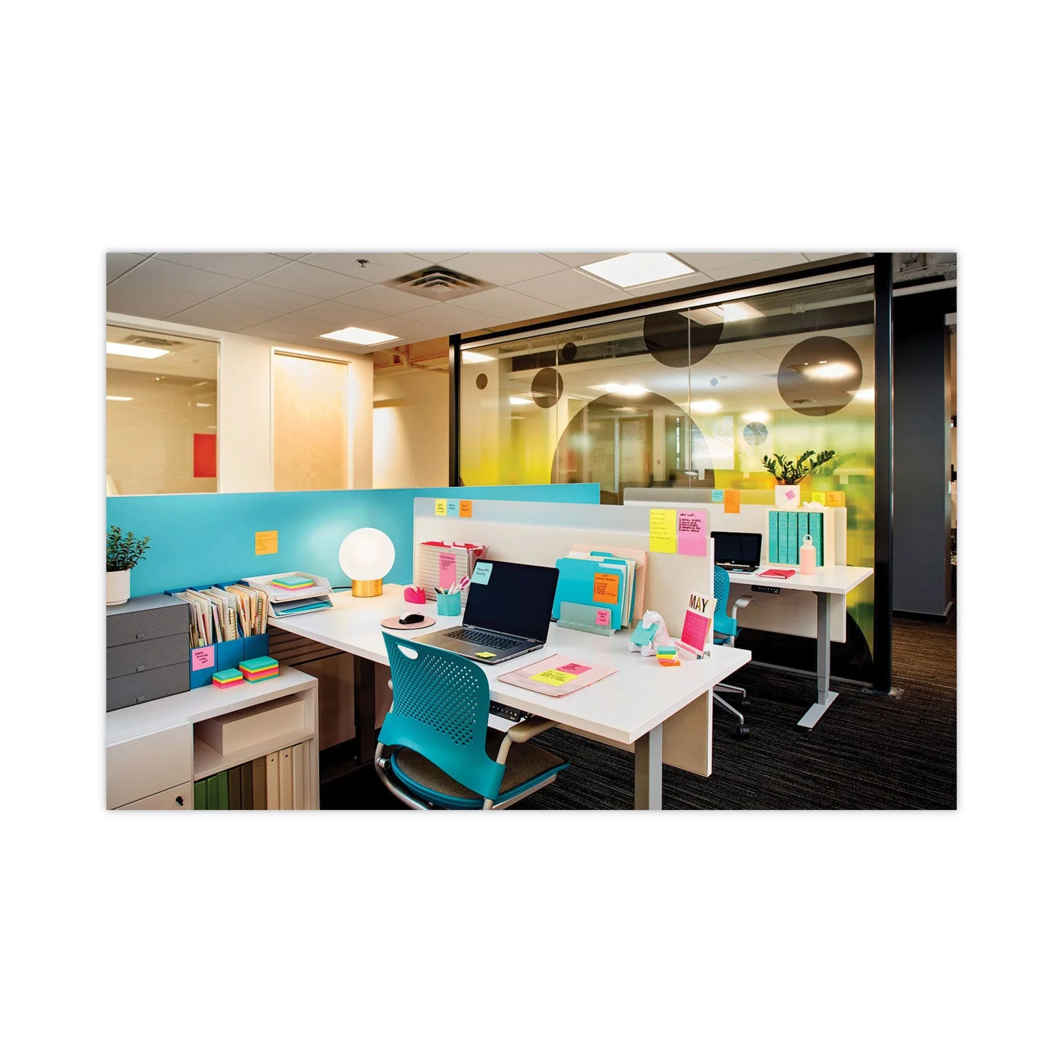 3M Post-it Pads in Supernova Neon Collection Colors, 3" x 3", 90 Sheets/Pad, 12 Pads/Pack - Image 11