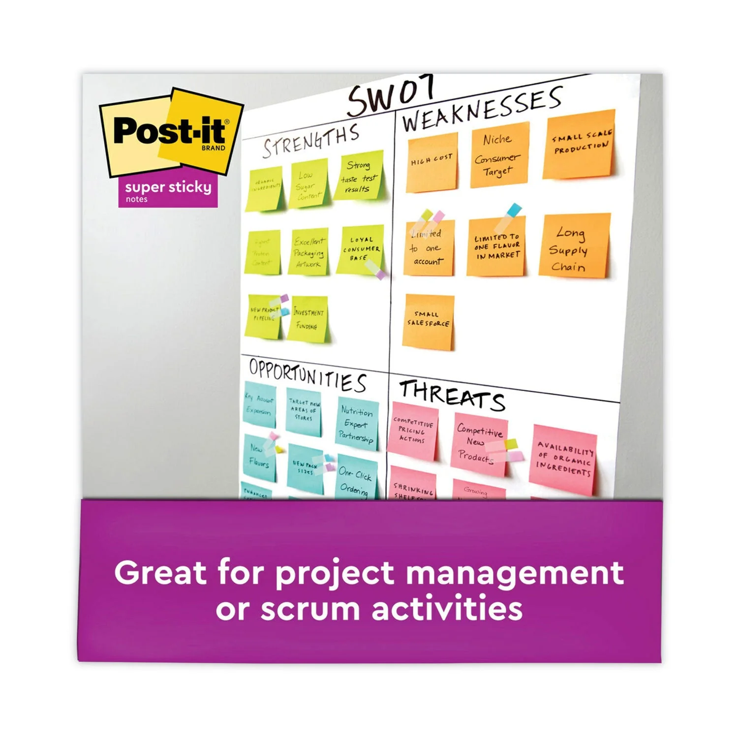 3M Post-it Pads in Supernova Neon Collection Colors, 3" x 3", 90 Sheets/Pad, 12 Pads/Pack - Image 4