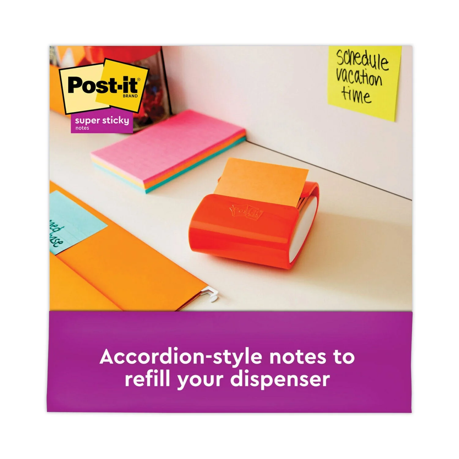 3M Post-it Pop-up 3 x 3 Note Refill, 3" x 3", Energy Boost Collection Colors, 90 Sheets/Pad, 18 Pads/Pack - Image 2
