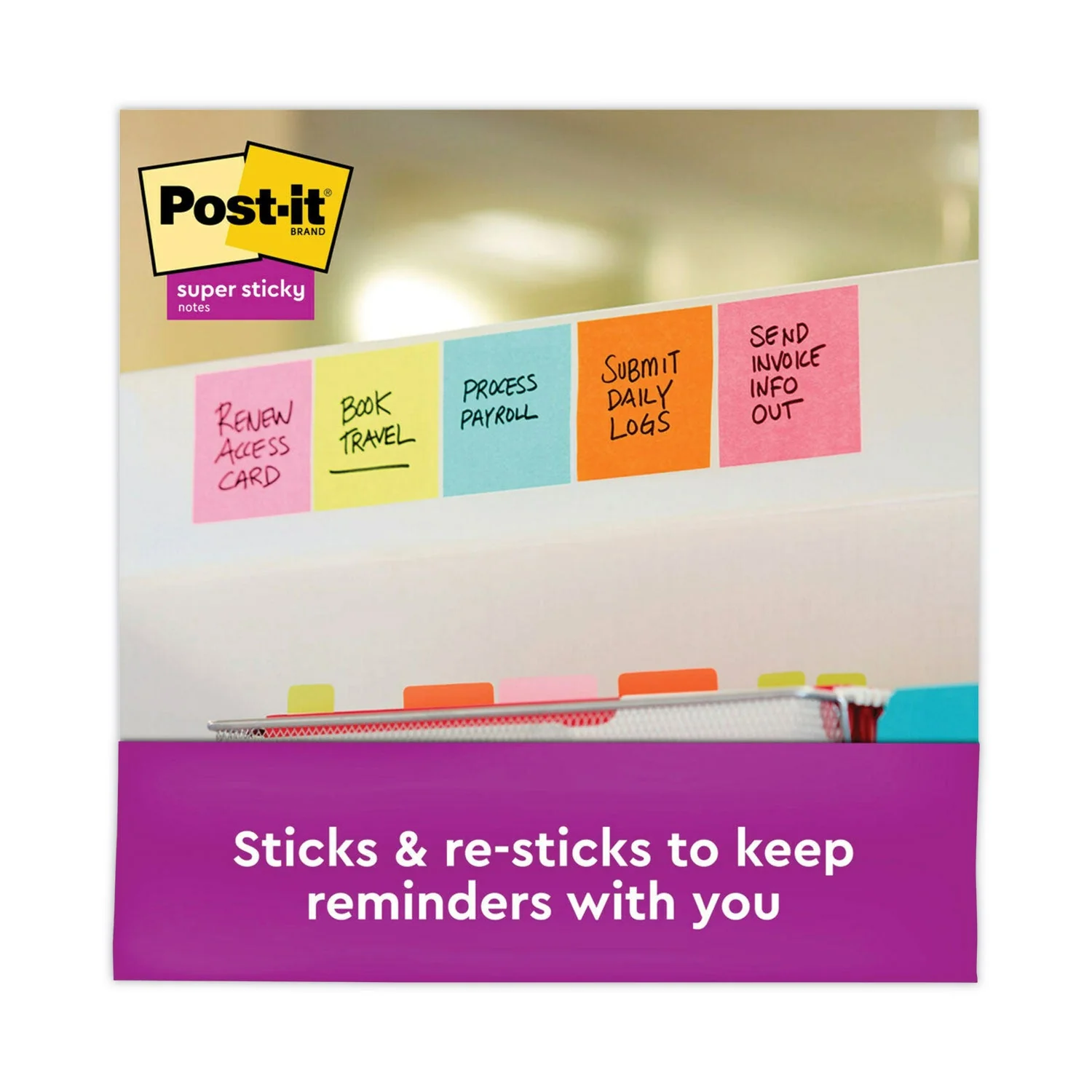 3M Post-it Pop-up 3 x 3 Note Refill Cabinet Pack, 3" x 3", Supernova Neons Collection Colors, 100 Sheets/Pad, 18 Pads/Pack - Image 3
