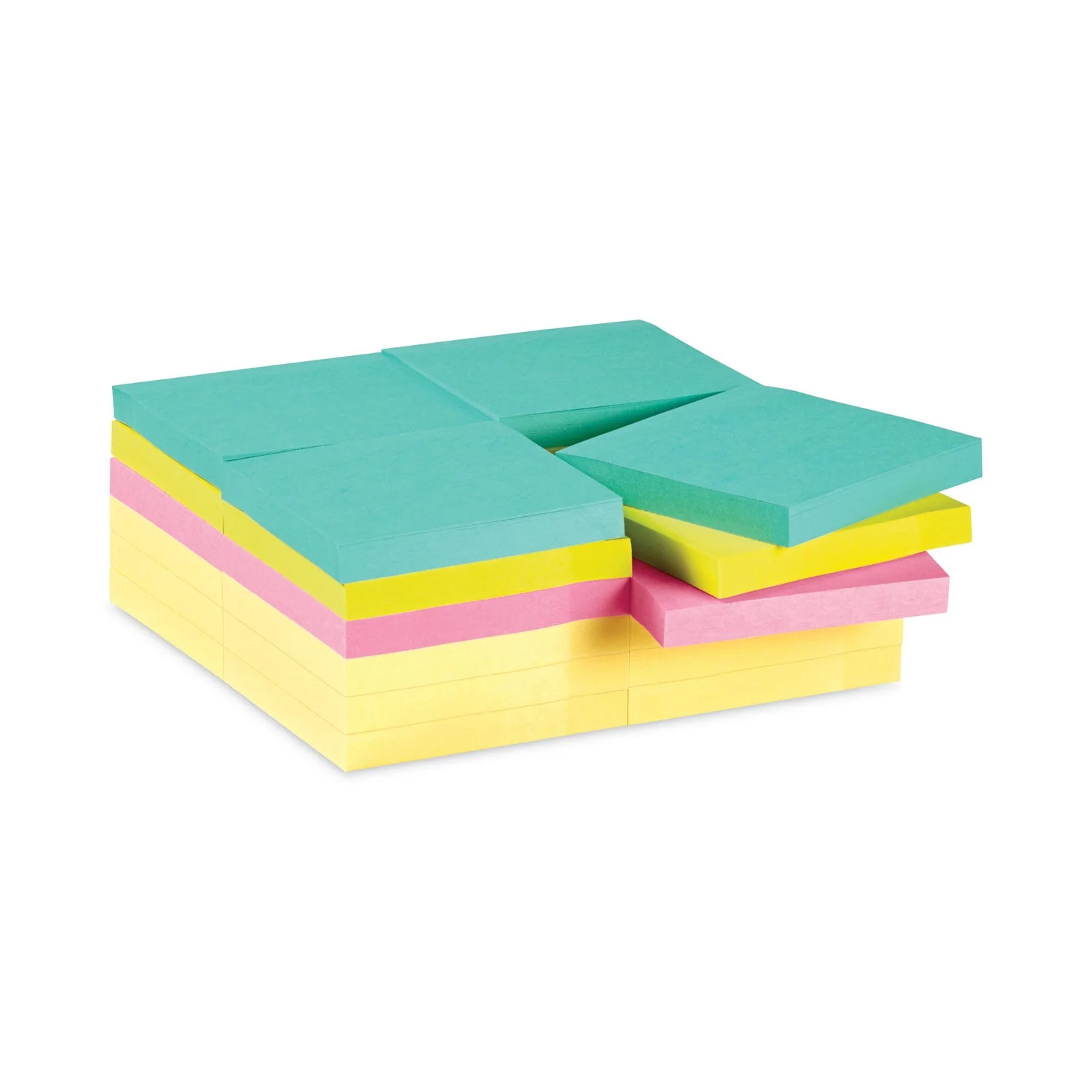 3M Post-it Self-Stick Notes Office Pack, 3" x 3", Supernova Neons Collection Colors, 90 Sheets/Pad, 24 Pads/Pack - Image 7