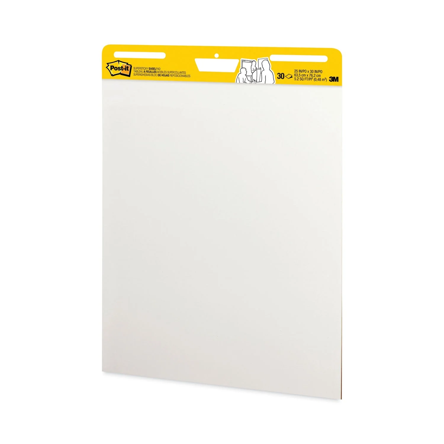 3M Post-it Vertical-Orientation Self-Stick Easel Pad Value Pack, Unruled, 25 x 30, White, 30 Sheets, 4/Carton - Image 11