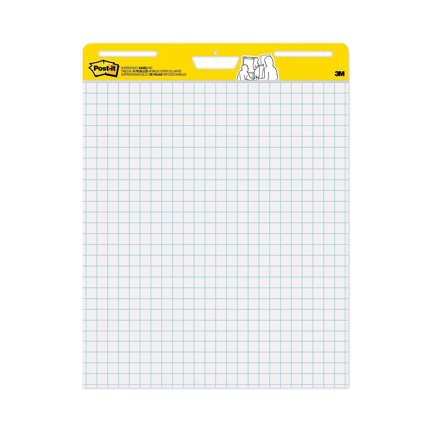 3M Post-it Vertical-Orientation Self-Stick Easel Pads, Quadrille Rule (1 sq/in), 25 x 30, White, 30 Sheets, 2/Carton - Image 7