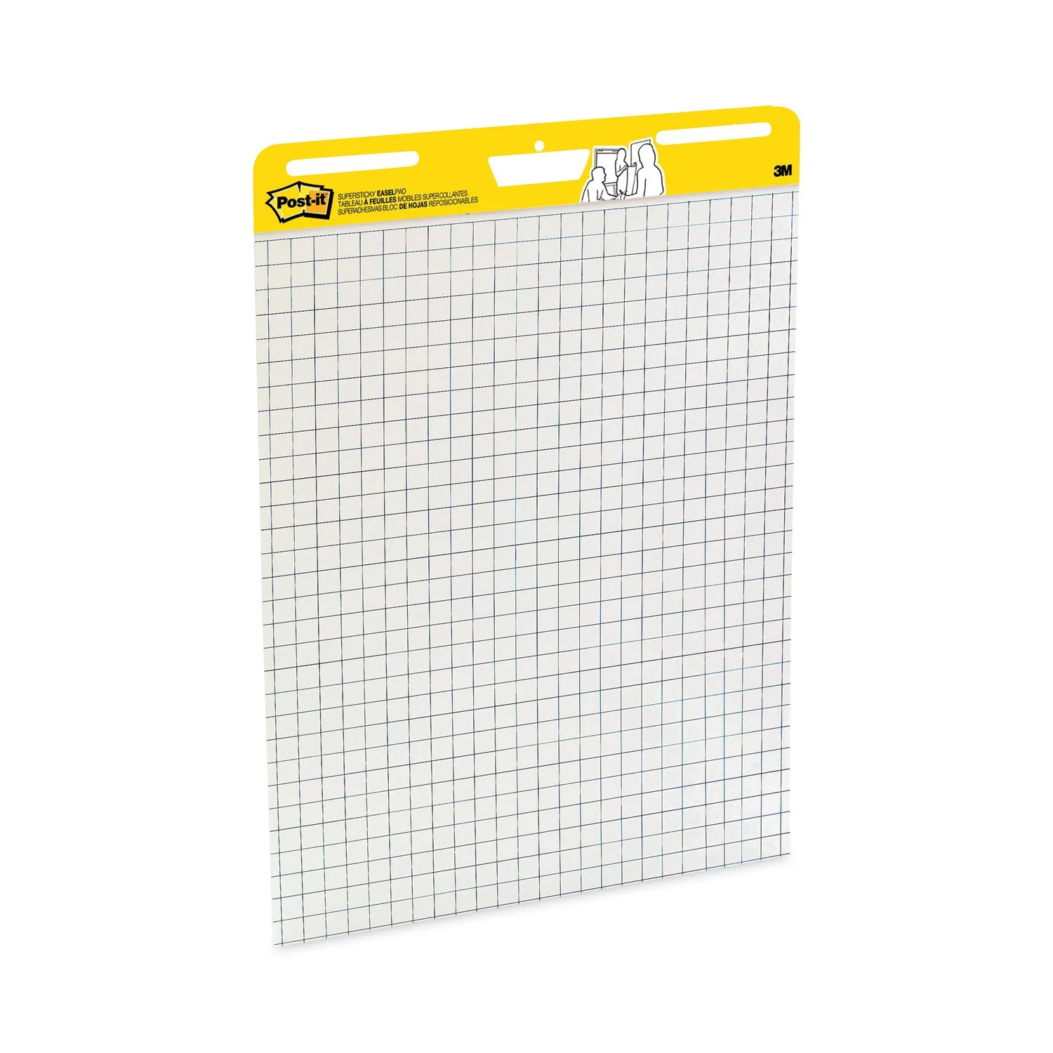 3M Post-it Vertical-Orientation Self-Stick Easel Pads, Quadrille Rule (1 sq/in), 25 x 30, White, 30 Sheets, 2/Carton - Image 9