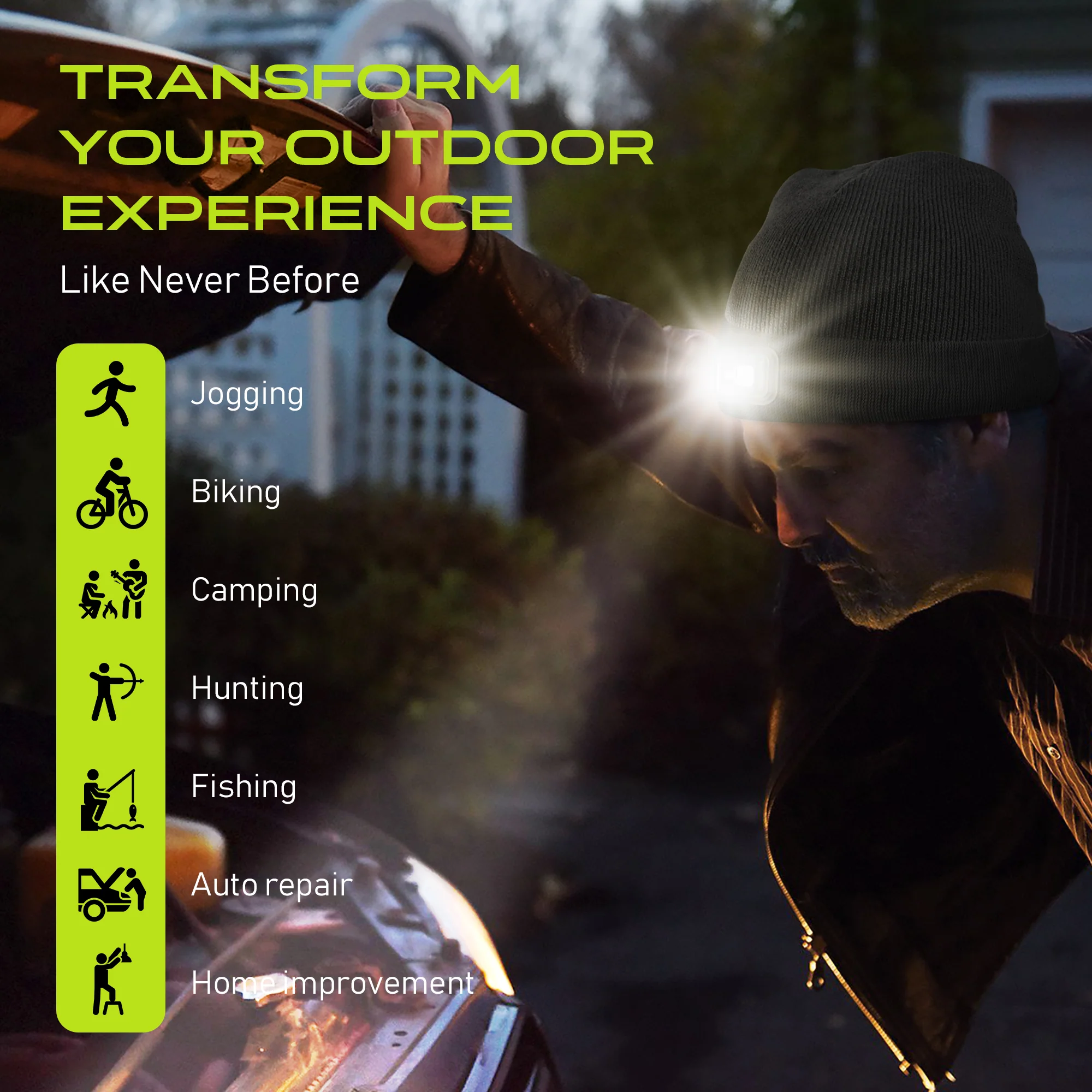 POWERCAP 2.5 Rechargeable Knit LED Lighted Headlamp Beanies - Image 3
