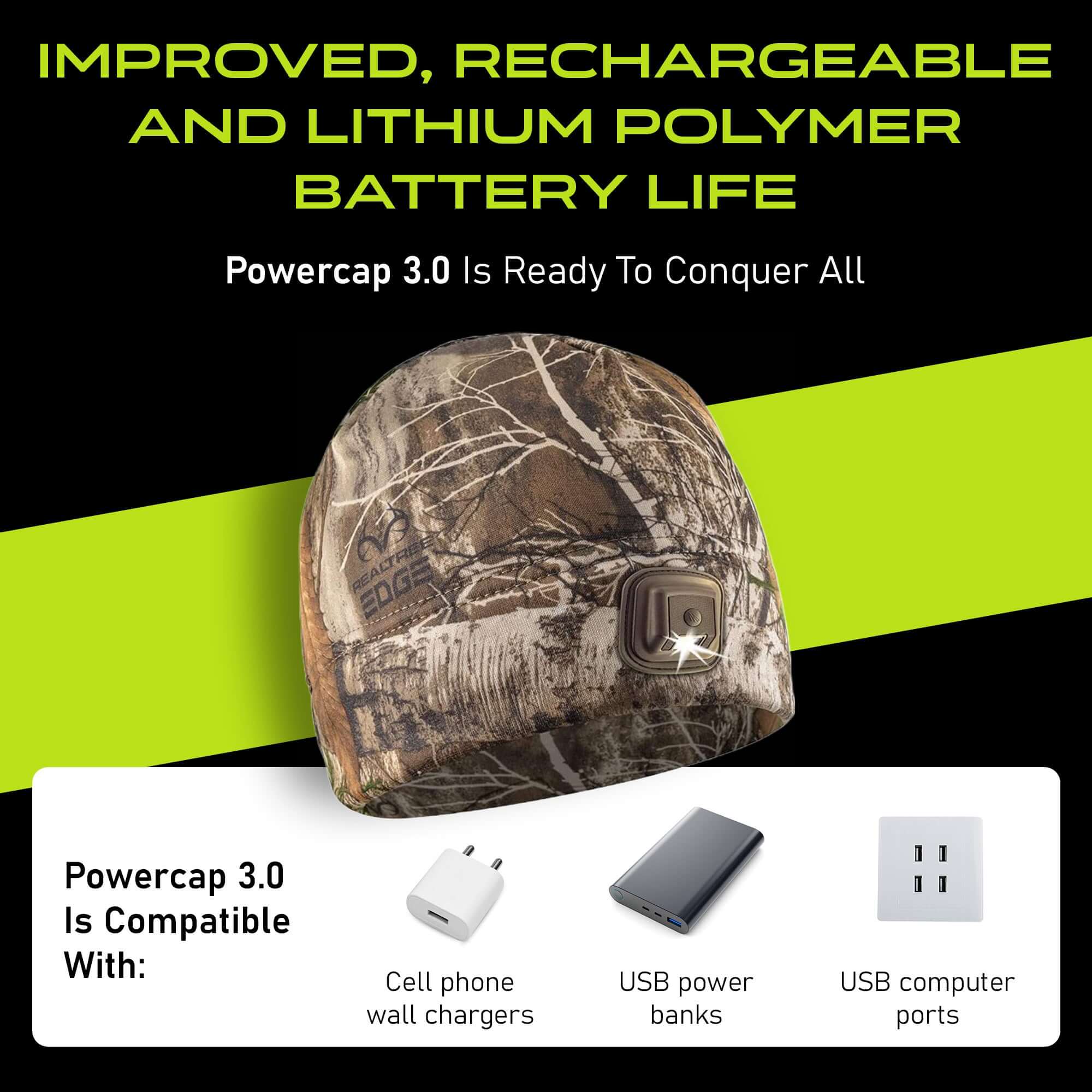 POWERCAP 3.0 Lighted Headlamp Fleece Beanies Rechargeable LED - 150 Lumens - Image 13