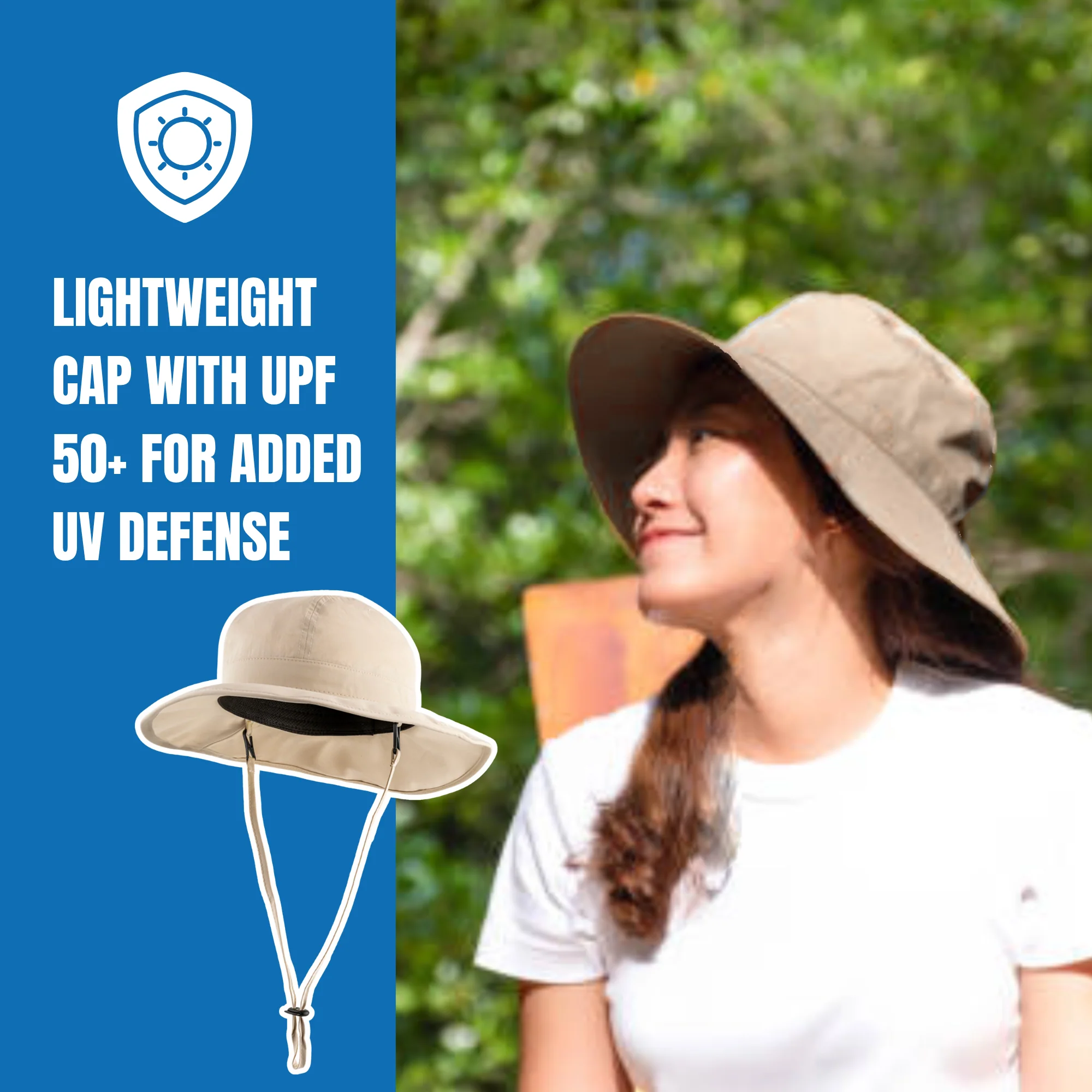 POWERCAP ICE Cooling Sun Hat – Instant Cooling Relief with Reusable Ice Packs, UPF 50 UV Sun Protection, Lightweight & Breathable for Hot Weather - Image 4