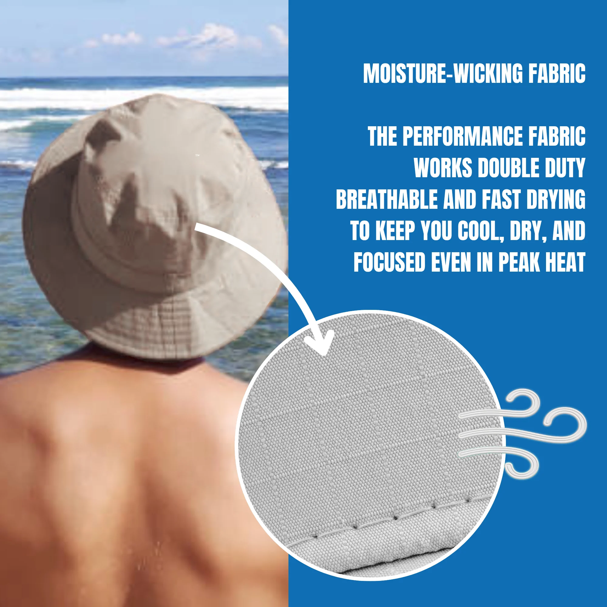 POWERCAP ICE Cooling Sun Hat – Instant Cooling Relief with Reusable Ice Packs, UPF 50 UV Sun Protection, Lightweight & Breathable for Hot Weather - Image 5