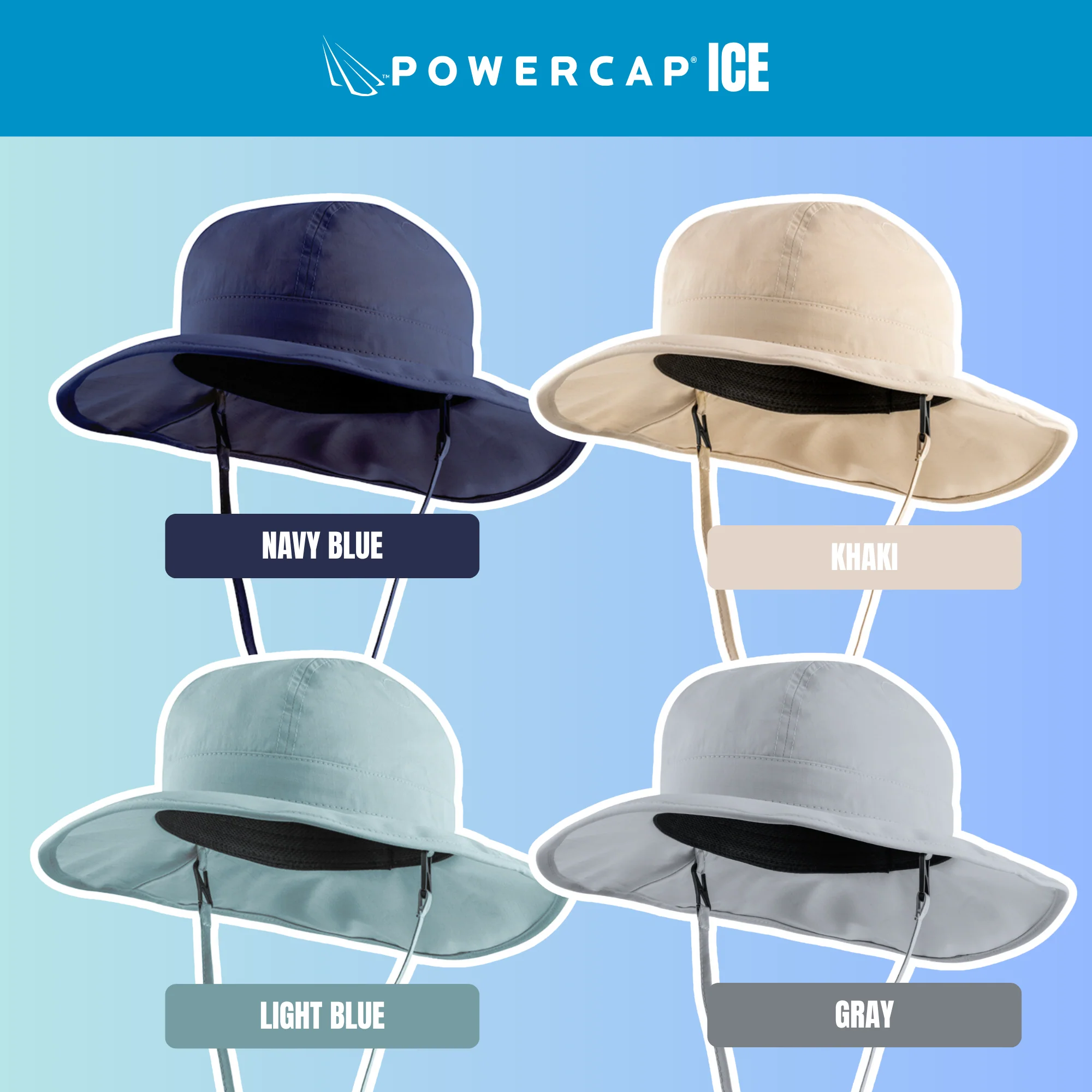 POWERCAP ICE Cooling Sun Hat – Instant Cooling Relief with Reusable Ice Packs, UPF 50 UV Sun Protection, Lightweight & Breathable for Hot Weather - Image 8