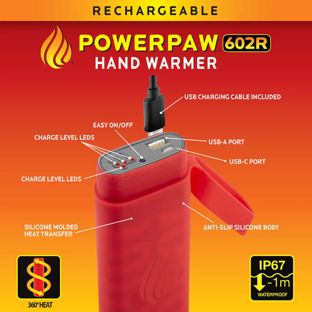 POWERPAW 602R IP67 Waterproof Rechargeable Electric Hand Warmer - Image 6
