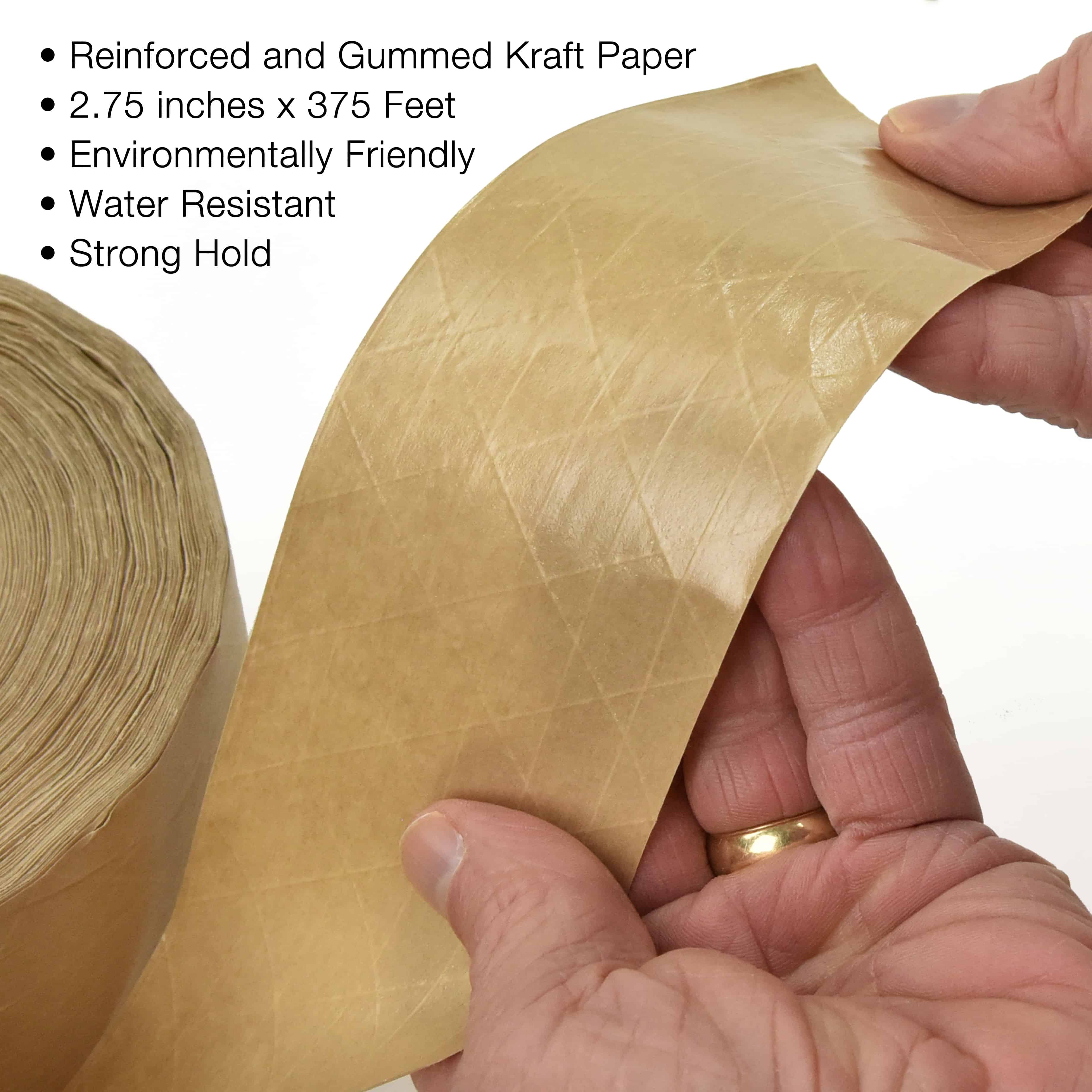 Teegan Tapes Reinforced Gummed Kraft Paper Packing Tape 2.75 Inch x 375 Ft - Image 13
