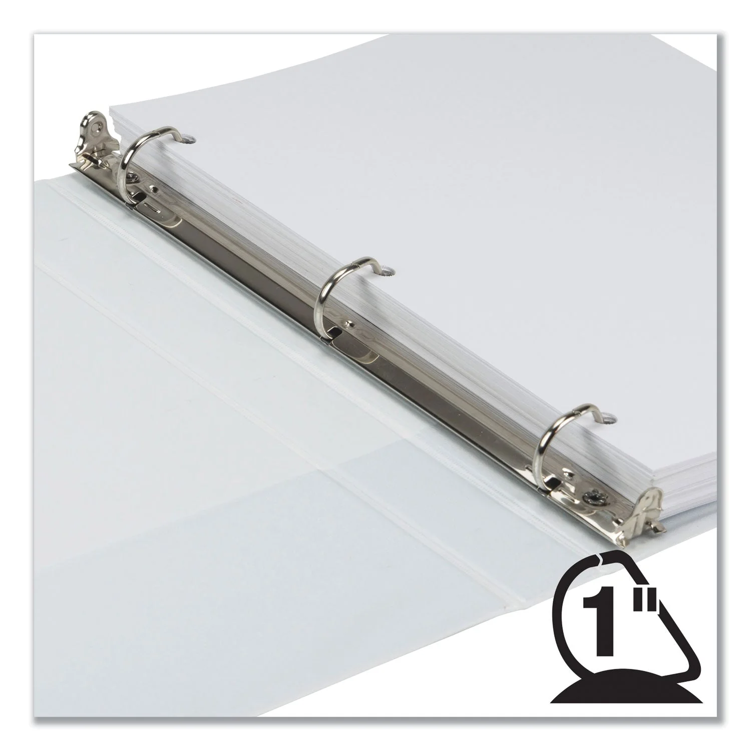 Samsill Earth's Choice Biobased D-Ring View Binder, 3 Rings, 1" Capacity, 11 x 8.5, White - Image 3