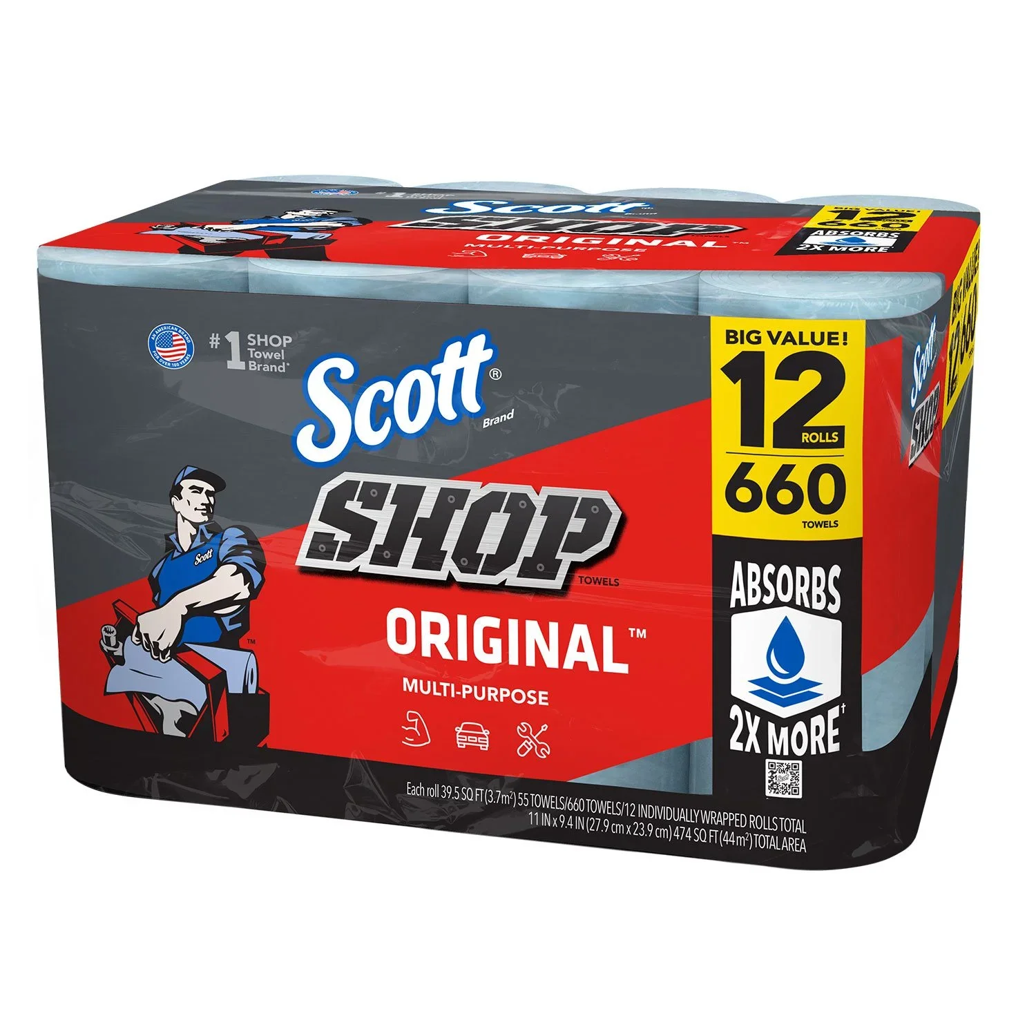 Scott Shop Towels, Original Multi-Purpose - Blue - Image 3