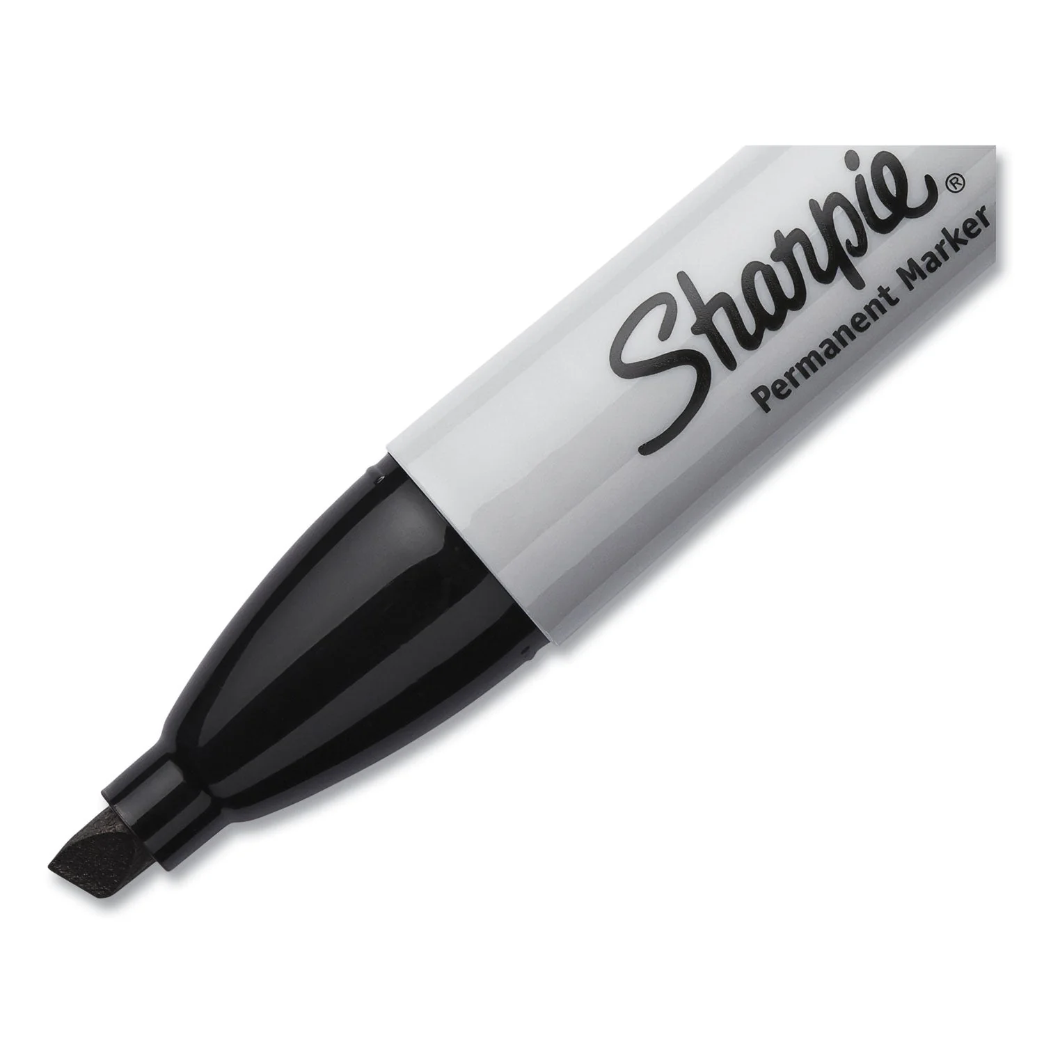 Sharpie Chisel Tip Permanent Marker, Medium Chisel Tip, Black, Dozen - Image 3