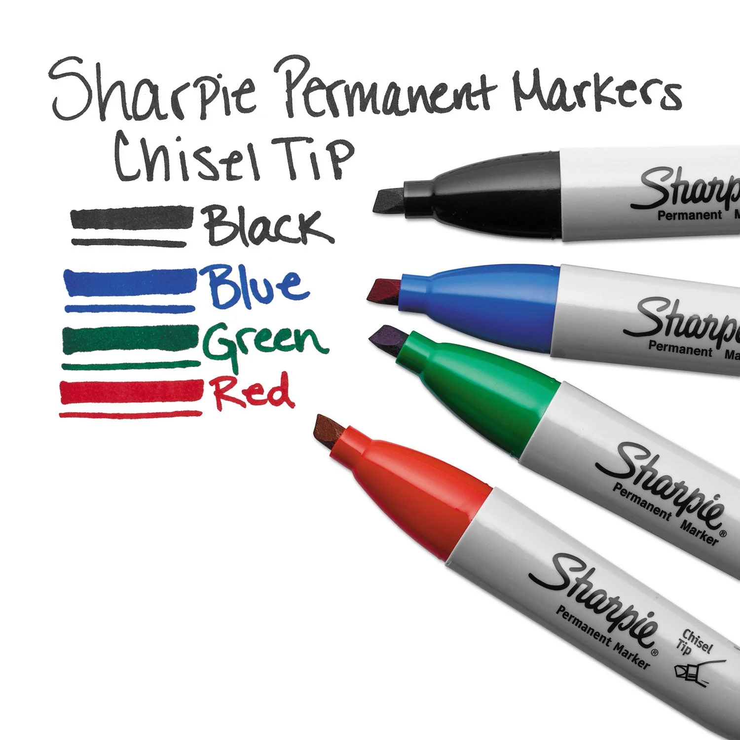 Sharpie Chisel Tip Permanent Marker, Medium Chisel Tip, Blue, Dozen - Image 5