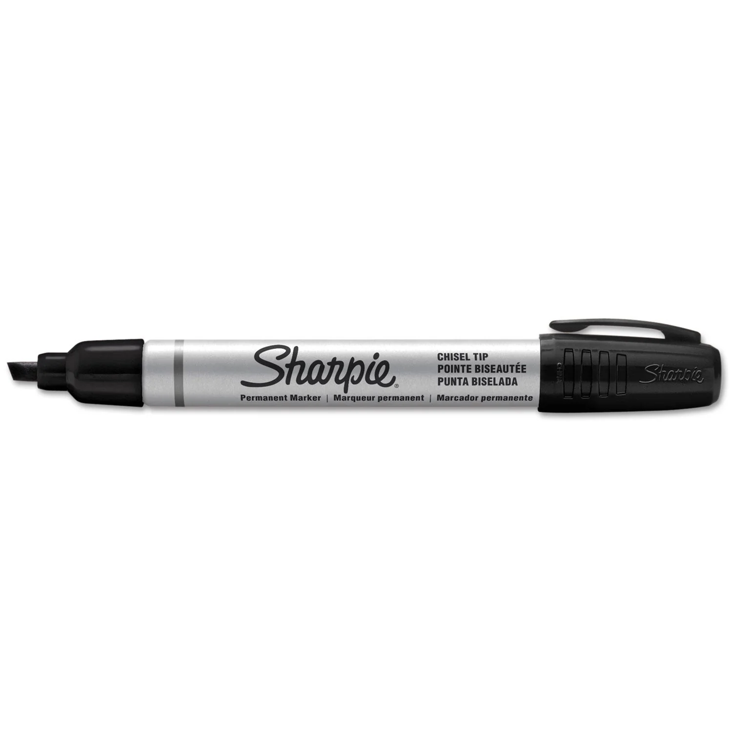 Sharpie Durable Metal Barrel Permanent Marker, Broad Chisel Tip, Black - Image 3