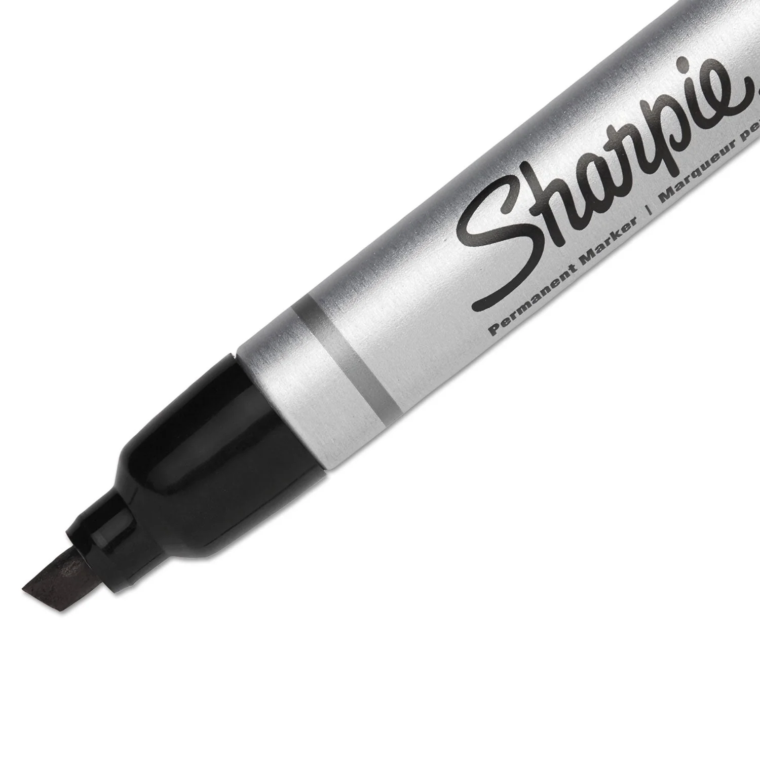 Sharpie Durable Metal Barrel Permanent Marker, Broad Chisel Tip, Black - Image 4