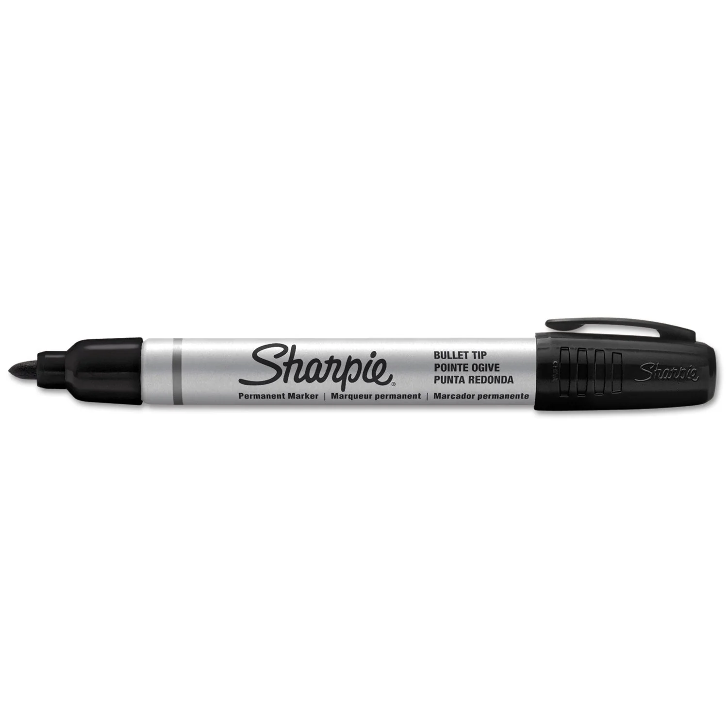 Sharpie Durable Metal Barrel Permanent Marker, Medium Bullet Tip, Black - Image 2