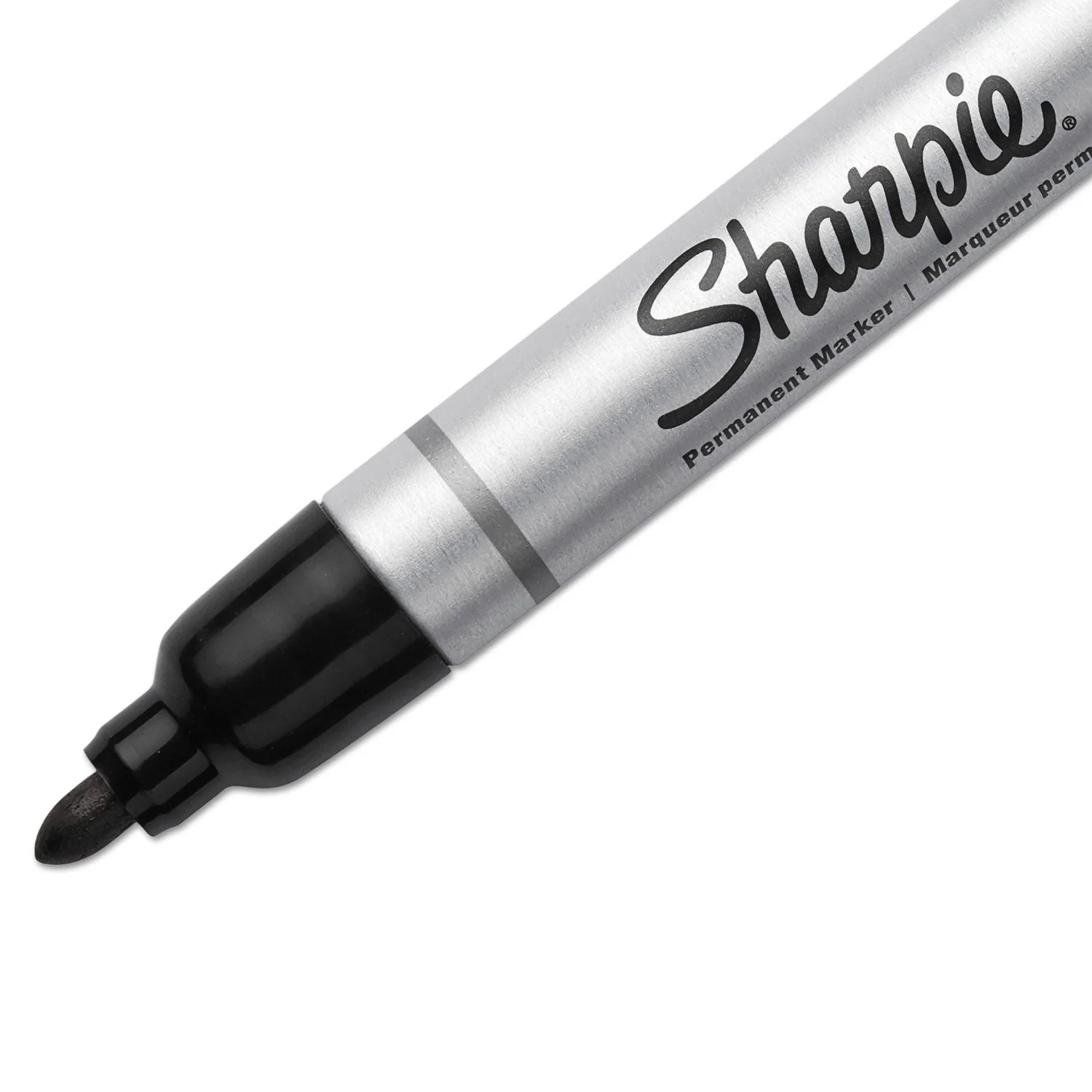 Sharpie Durable Metal Barrel Permanent Marker, Medium Bullet Tip, Black - Image 3